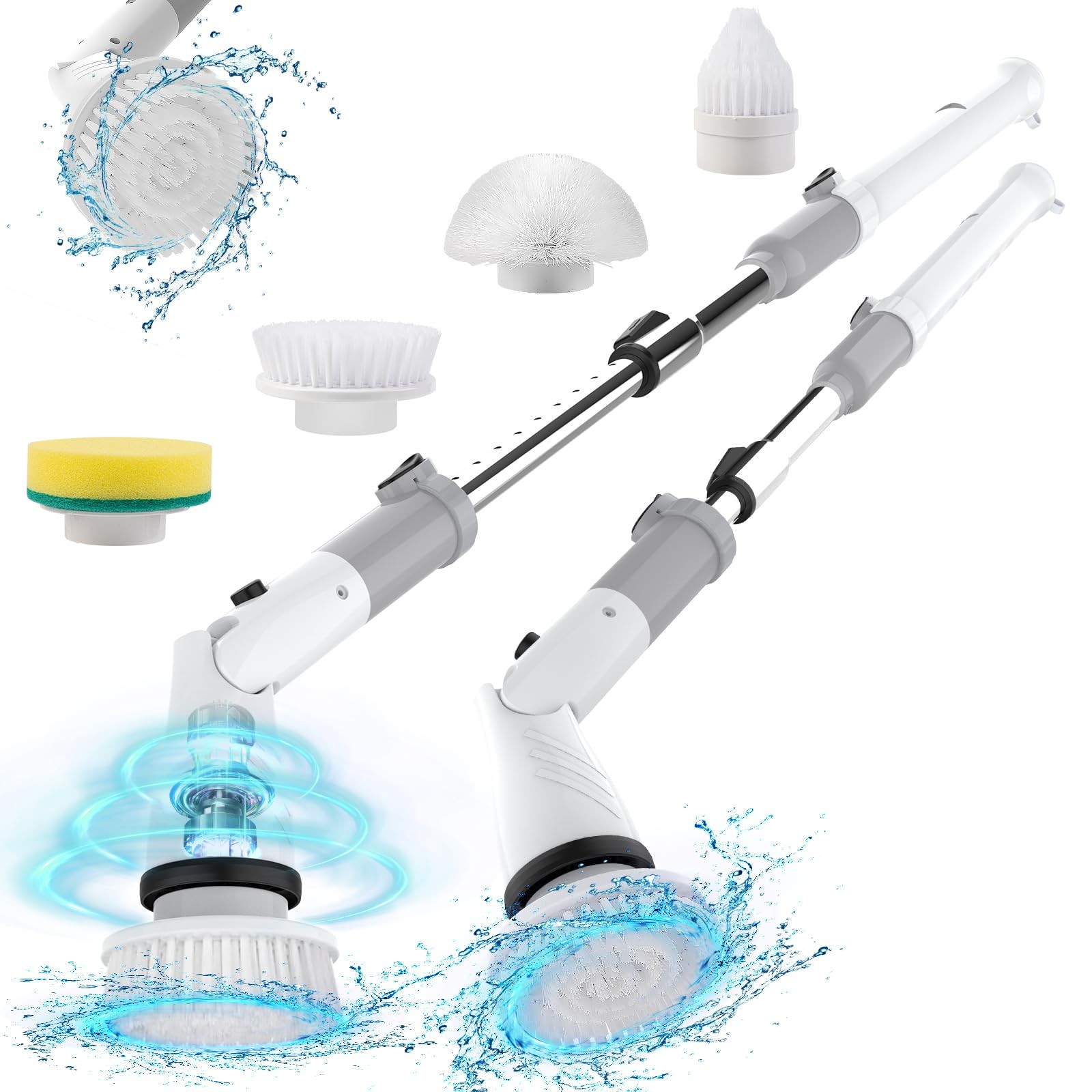 Spin Scrubber, Cordless Power Brush Floor Scrubber with Adjustable Extension …