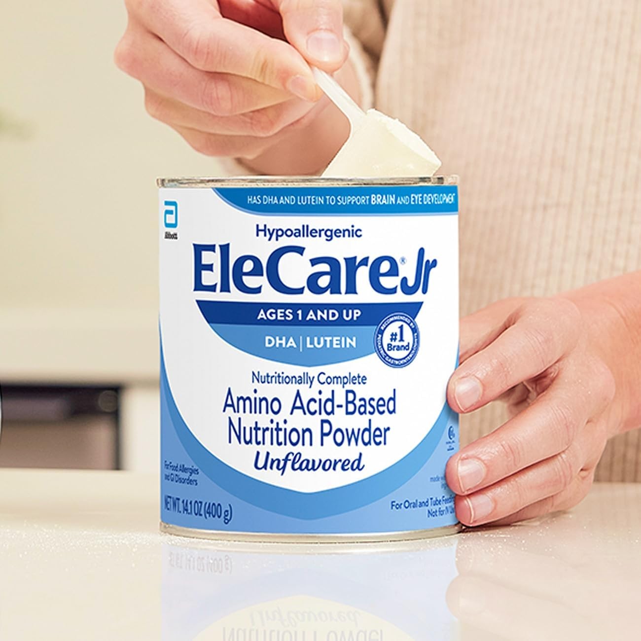 EleCare Jr Unflavored, DHA & Lutein Amino Acid-Based Nutrition Powder, Complet