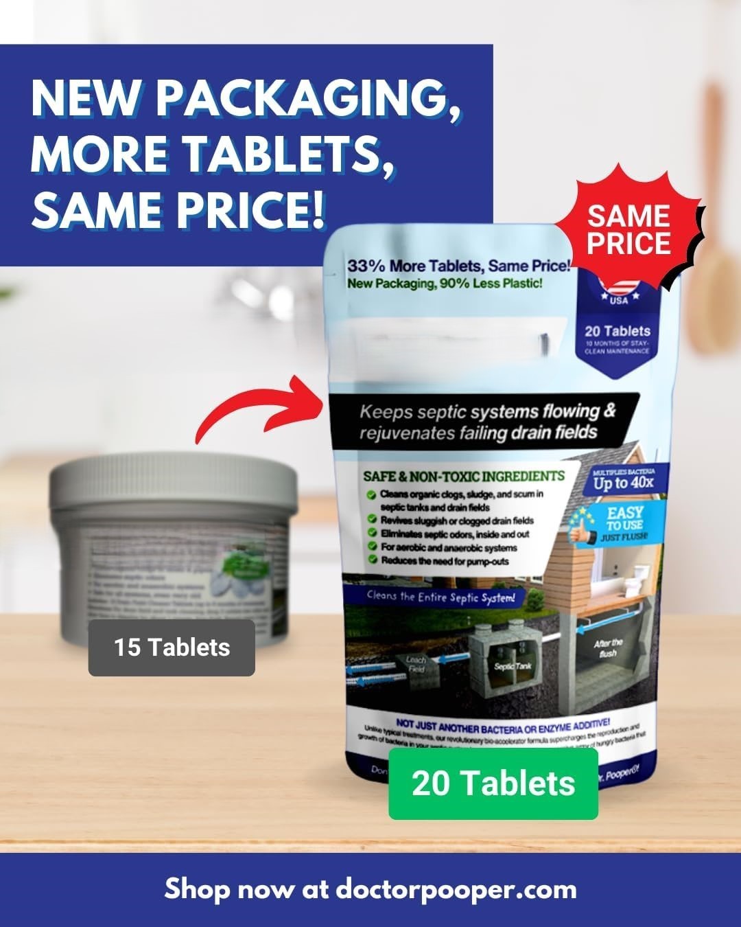 Septic tank cleaner tablets (20 count)