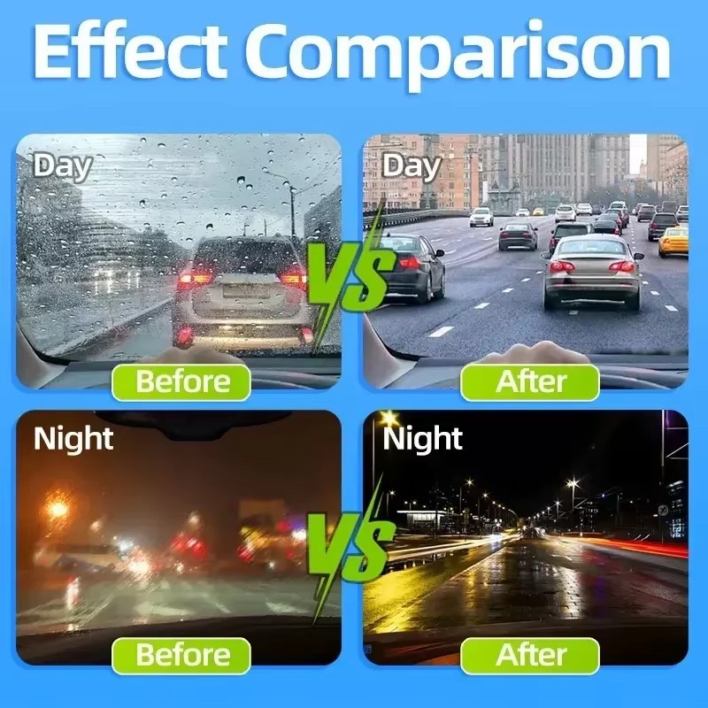 Crystal-Clear Windshields for European Cars: Glass Brush + Oil Film Remover