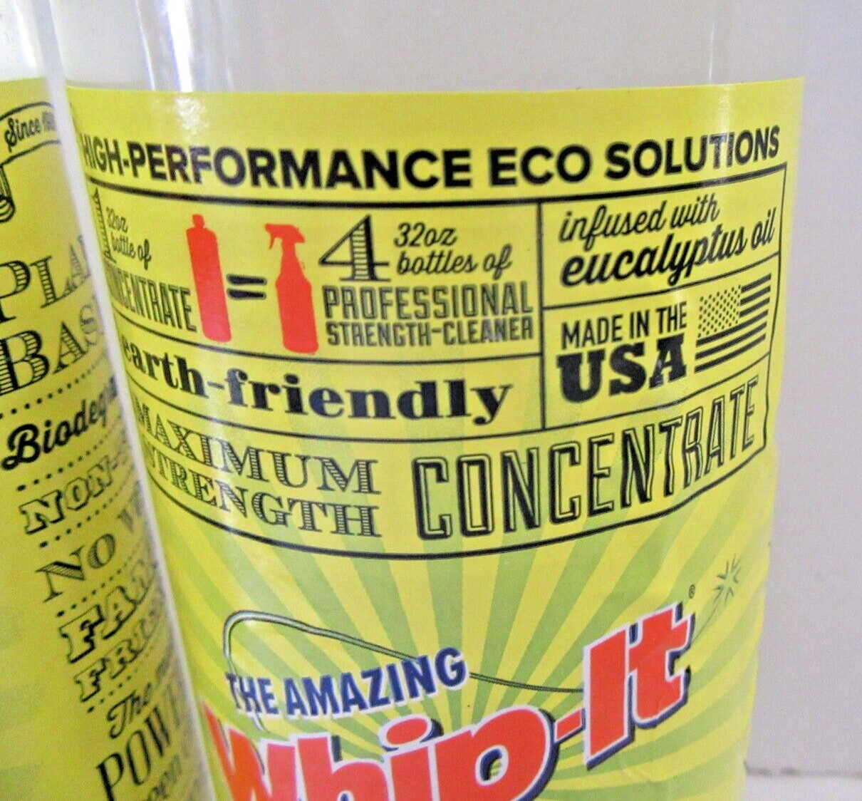 (TWO 32 oz) Whip-It Concentrate All Purpose Cleaner & Stain Remover Non Toxic