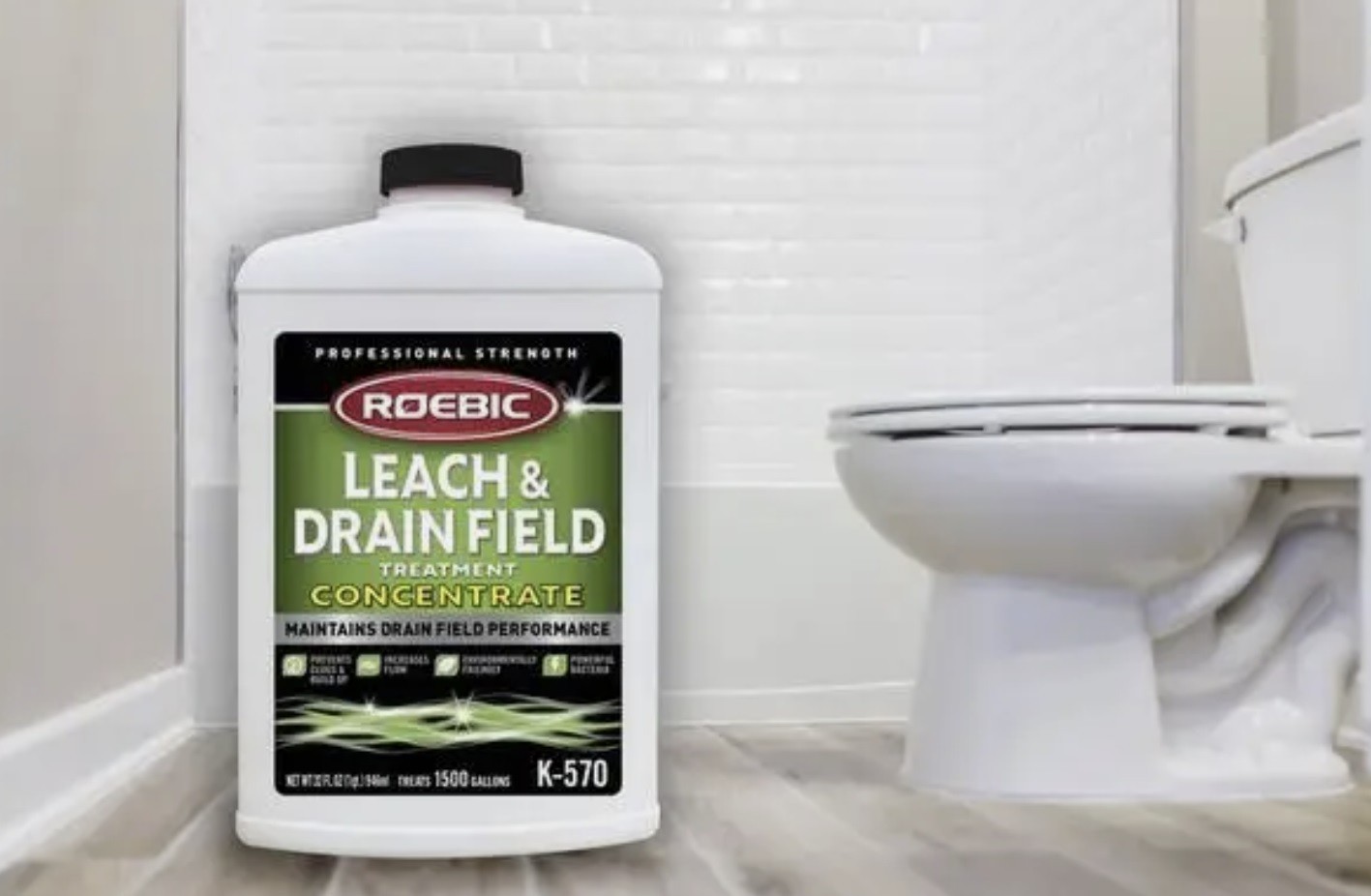 (3) Pack Roebic K-570 Quart Concentrate Leach Septic Drain Field Treatment