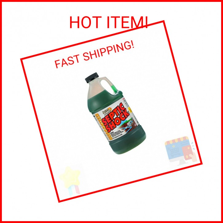 Instant Power Septic Shock – Septic Tank Treatment, Drain Cleaner Liquid Clog Re