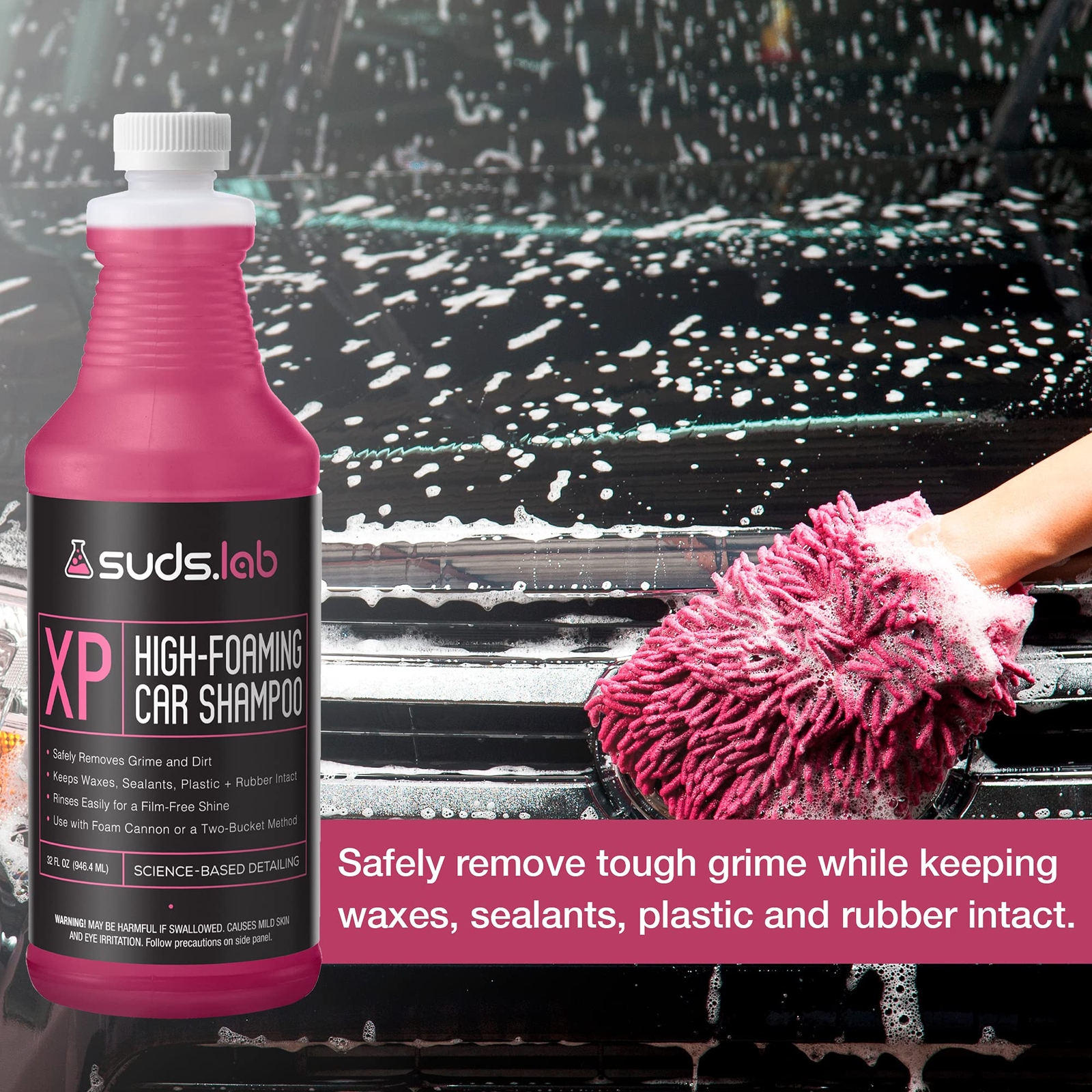 Suds Lab Xp High Foaming Exterior Car Wash Shampoo Effectively Removes Dirt And