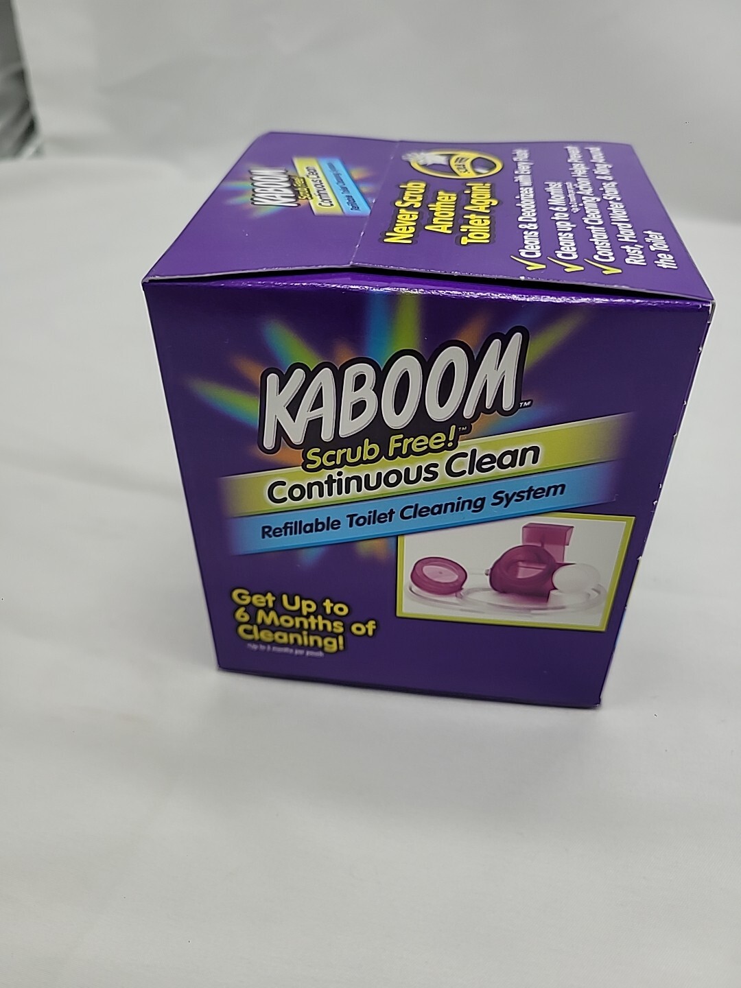 Kaboom Scrub Free! Toilet Bowl Cleaner System with 2 Refills brand new sealed