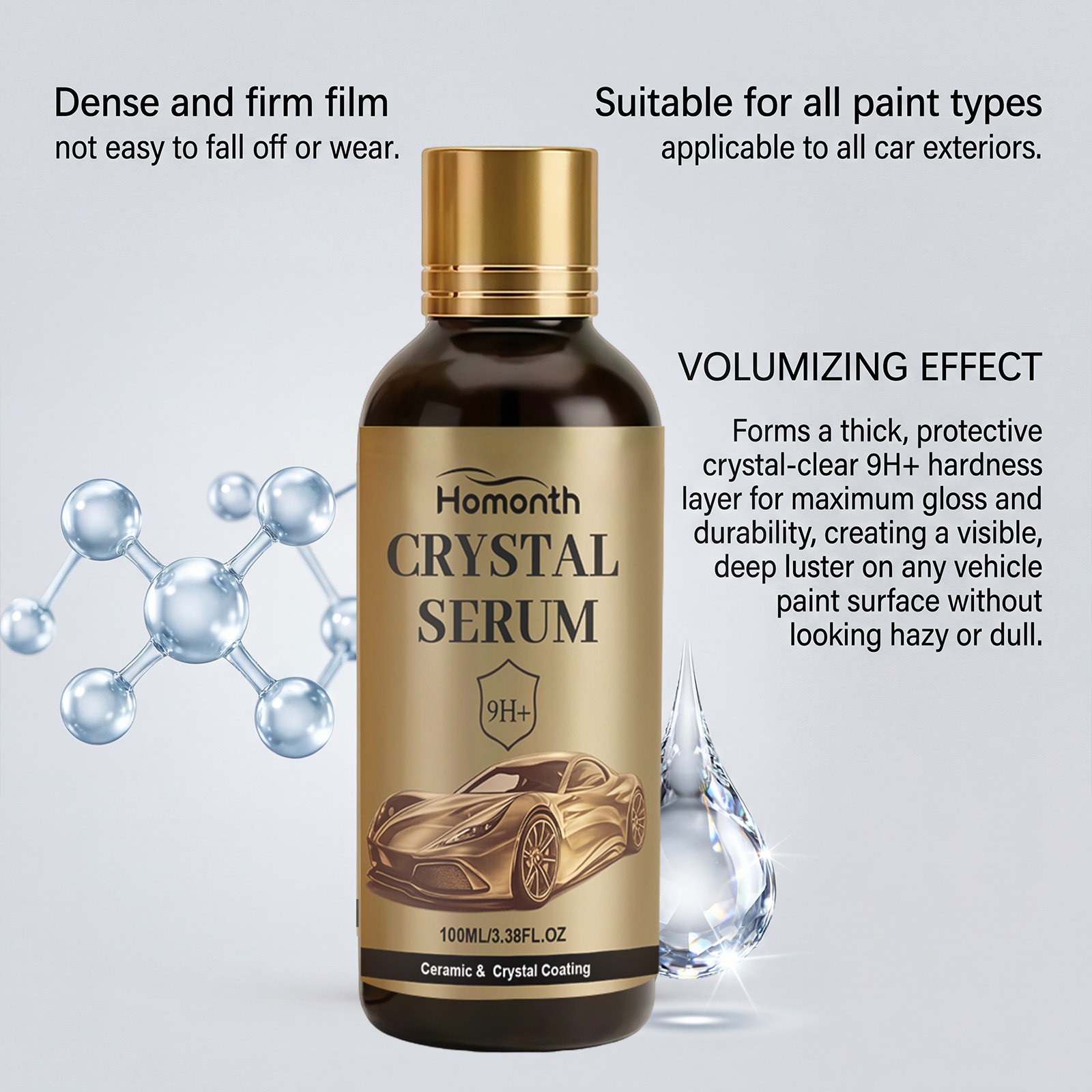 3 Set PTZ Crystal Serum – Advanced Graphene Ceramic Coating For Cars 100ML US