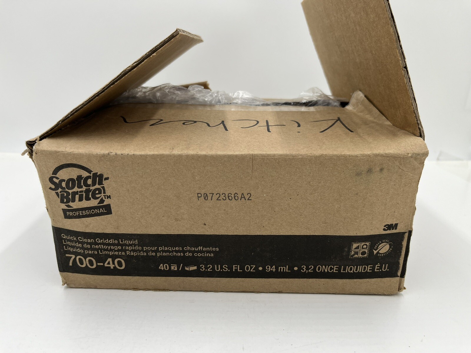 Scotch Brite 700-40 Professional Quick Clean Griddle Liquid 3.2 oz Pk/Case of 39