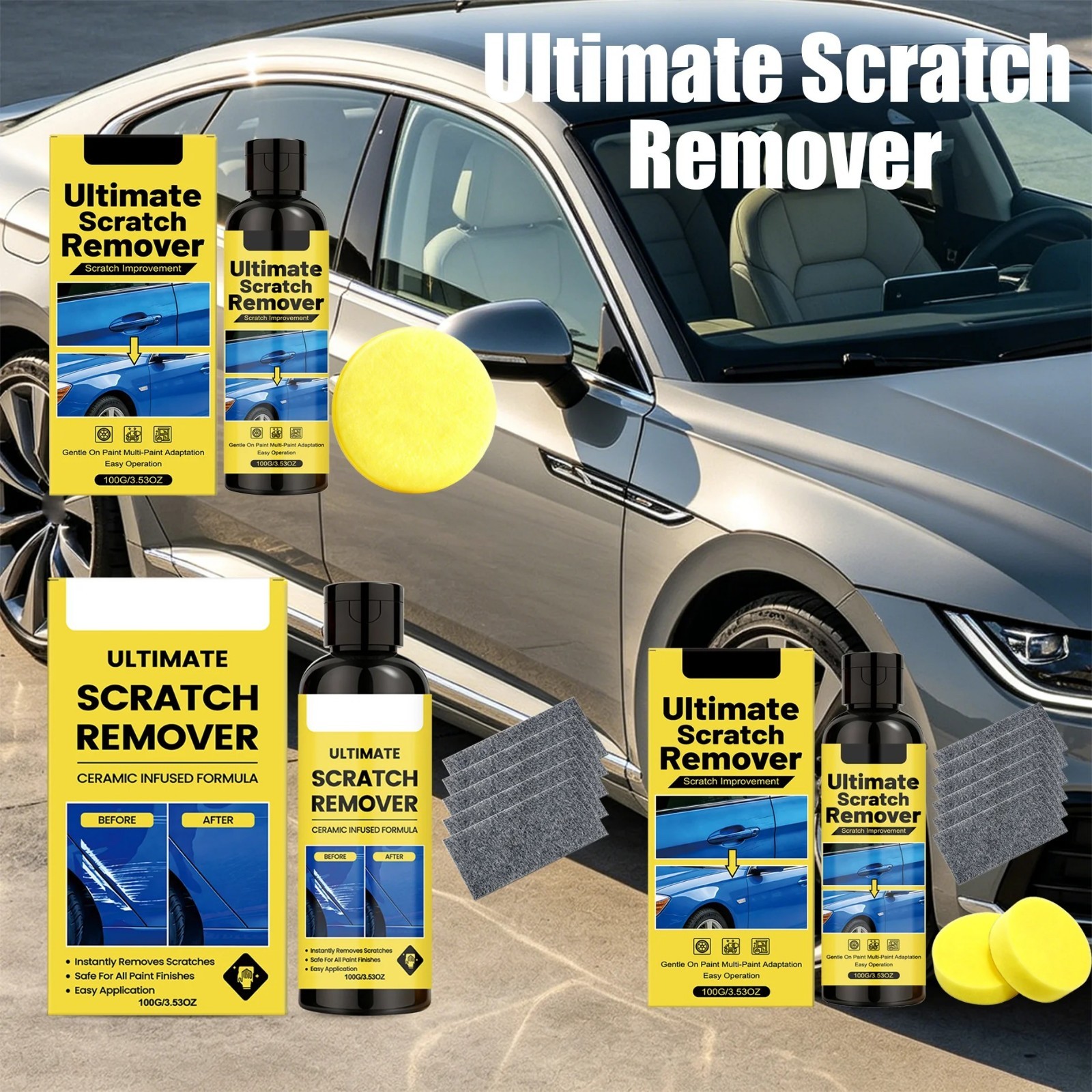 NanoPolix Scratch Remover – Eliminate All Car Scratches In 60 Seconds, Nano Poli