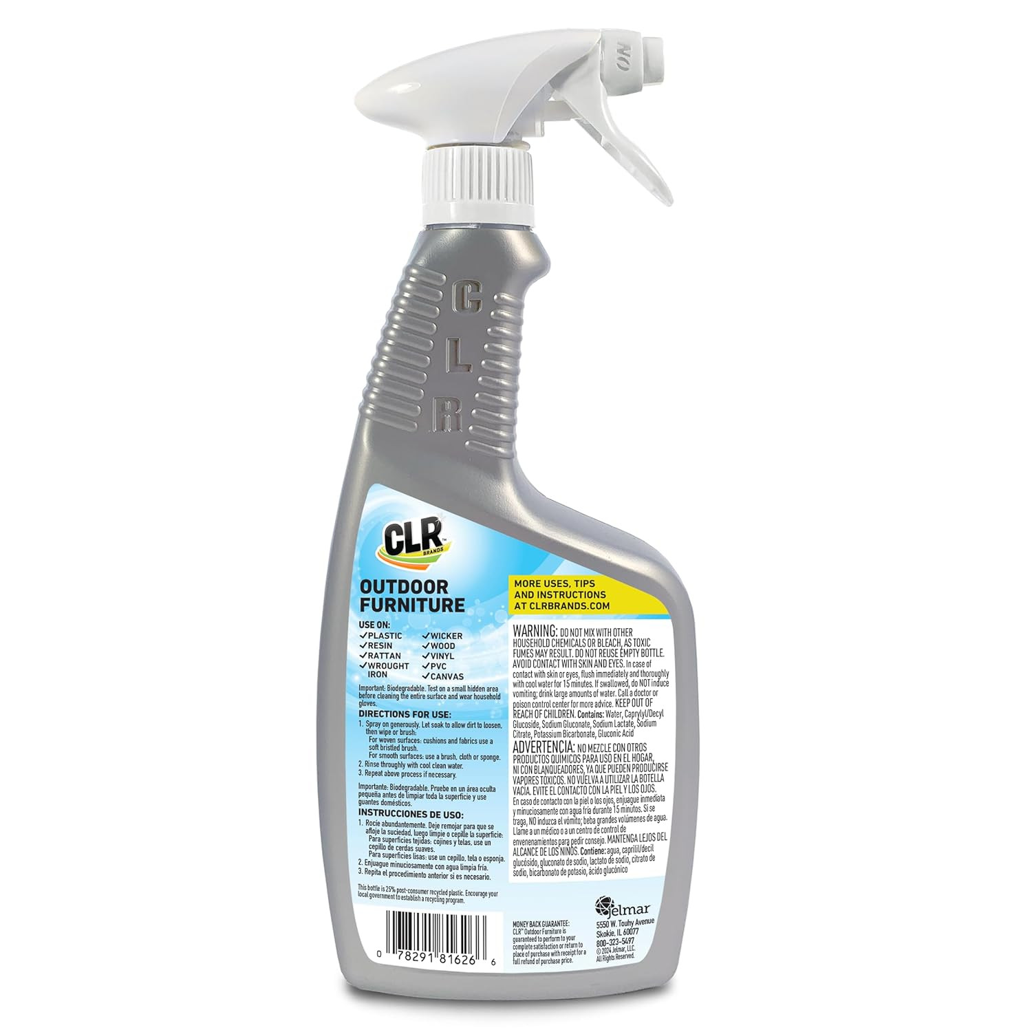 Outdoor Furniture Cleaner, Multi-Surface, 26 Ounce Spray Bottle (Packaging May V