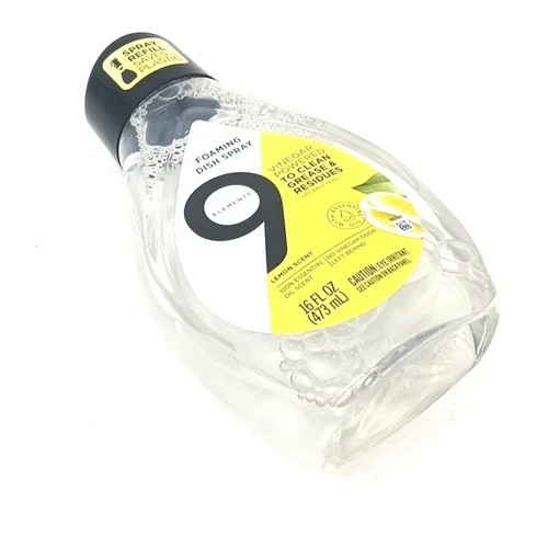 9 Elements Foaming Dish Spray Lemon Scent Refill 16 fl oz