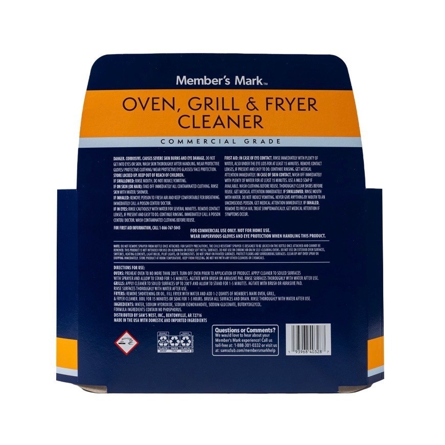 3 Pack Commercial Oven Grill Fryer Cleaner 32oz Heavy Duty Degreaser