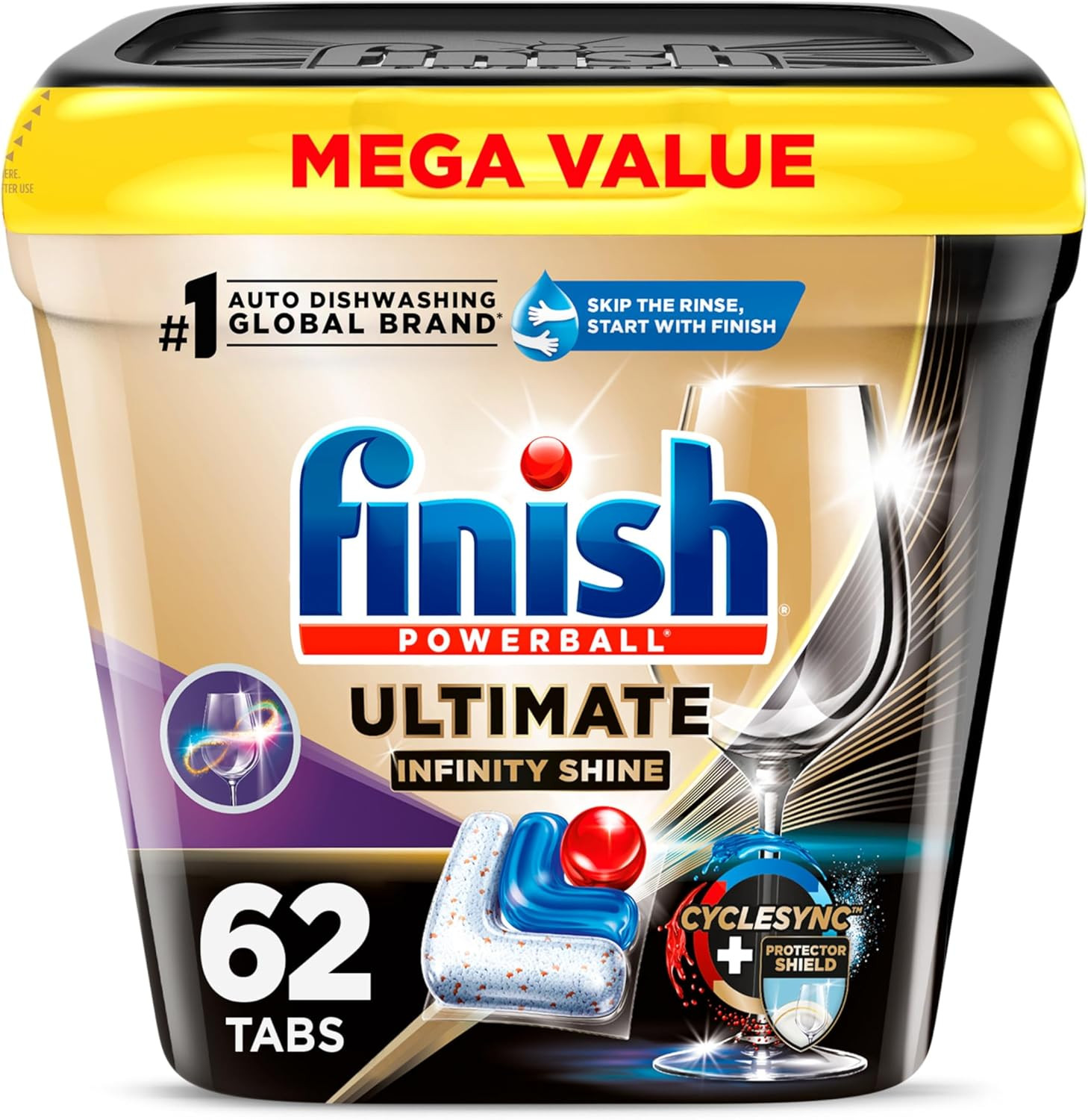 Ultimate Infinity Shine Dishwasher Pods, No Pre-Rinse Dishwasher Detergent Soap