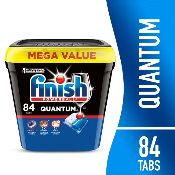 Finish Quantum Dishwasher Pods Advanced Clean No Pre-Rinse 84 Count