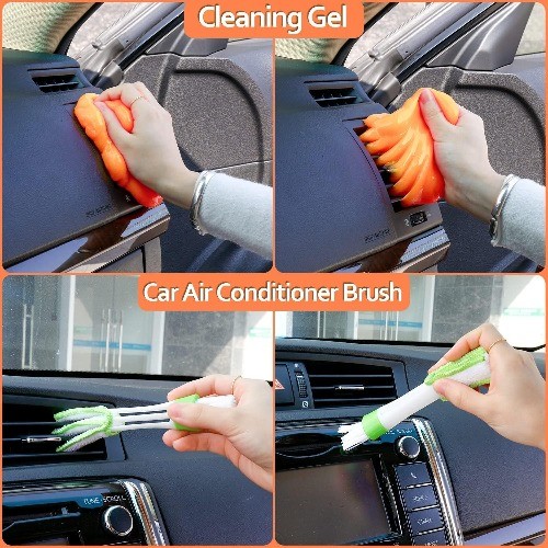 Car Cleaning Kit, Car Washing Kits for Vehicles, Car Detailing Kit Orange