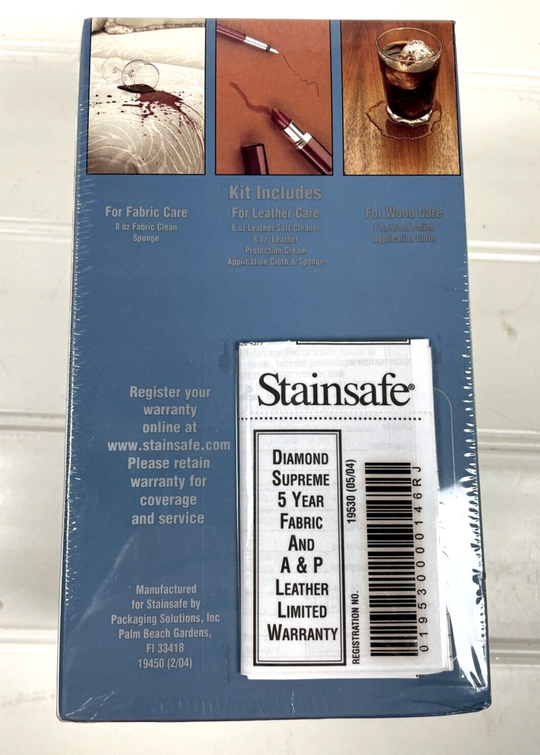 Stainsafe Leather Care Kit Leather Master Cleaner Protector NEW Sealed