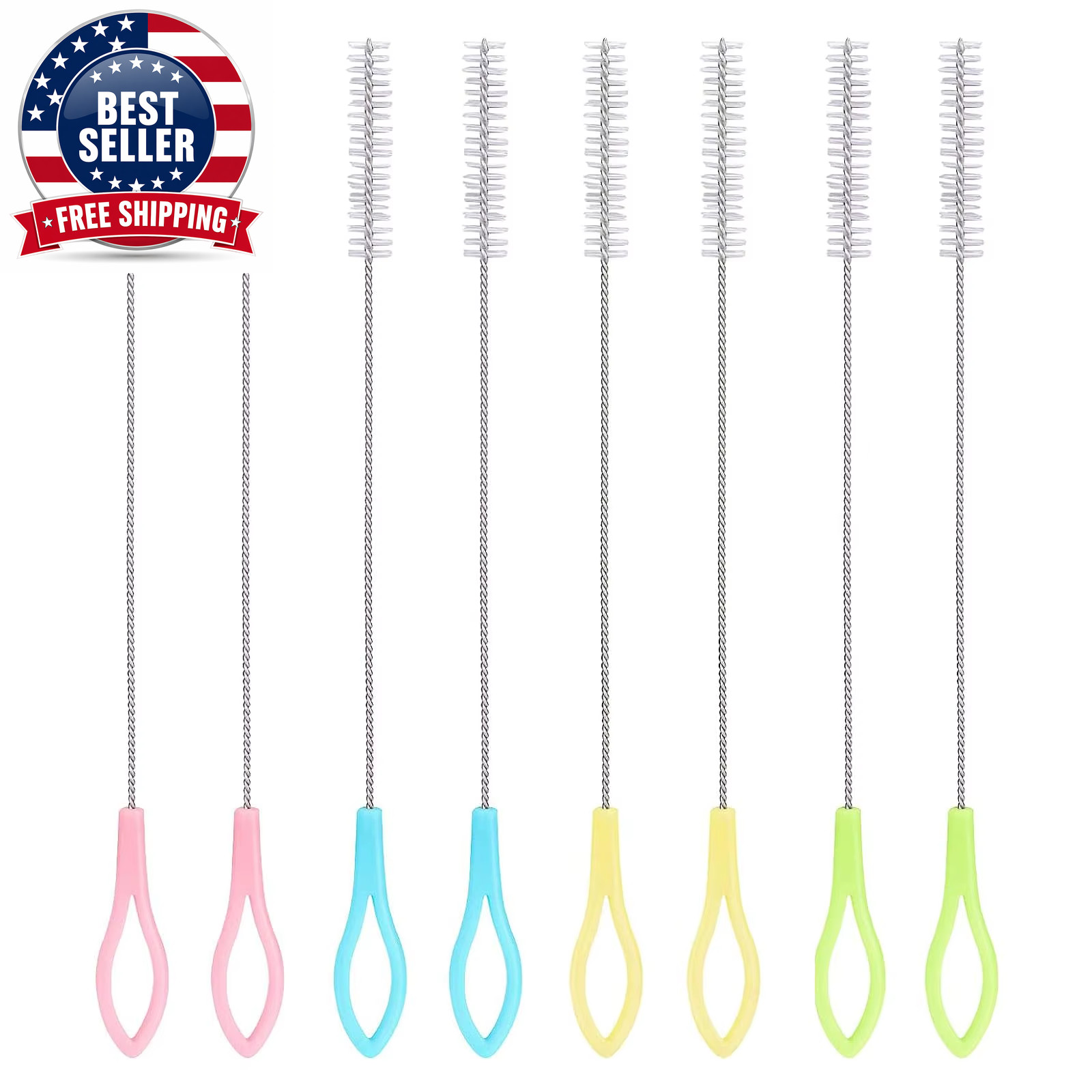 Nylon Stainless Steel Straw Brushes Drinking Straw Cleaning Extra Pipe Straw Cle