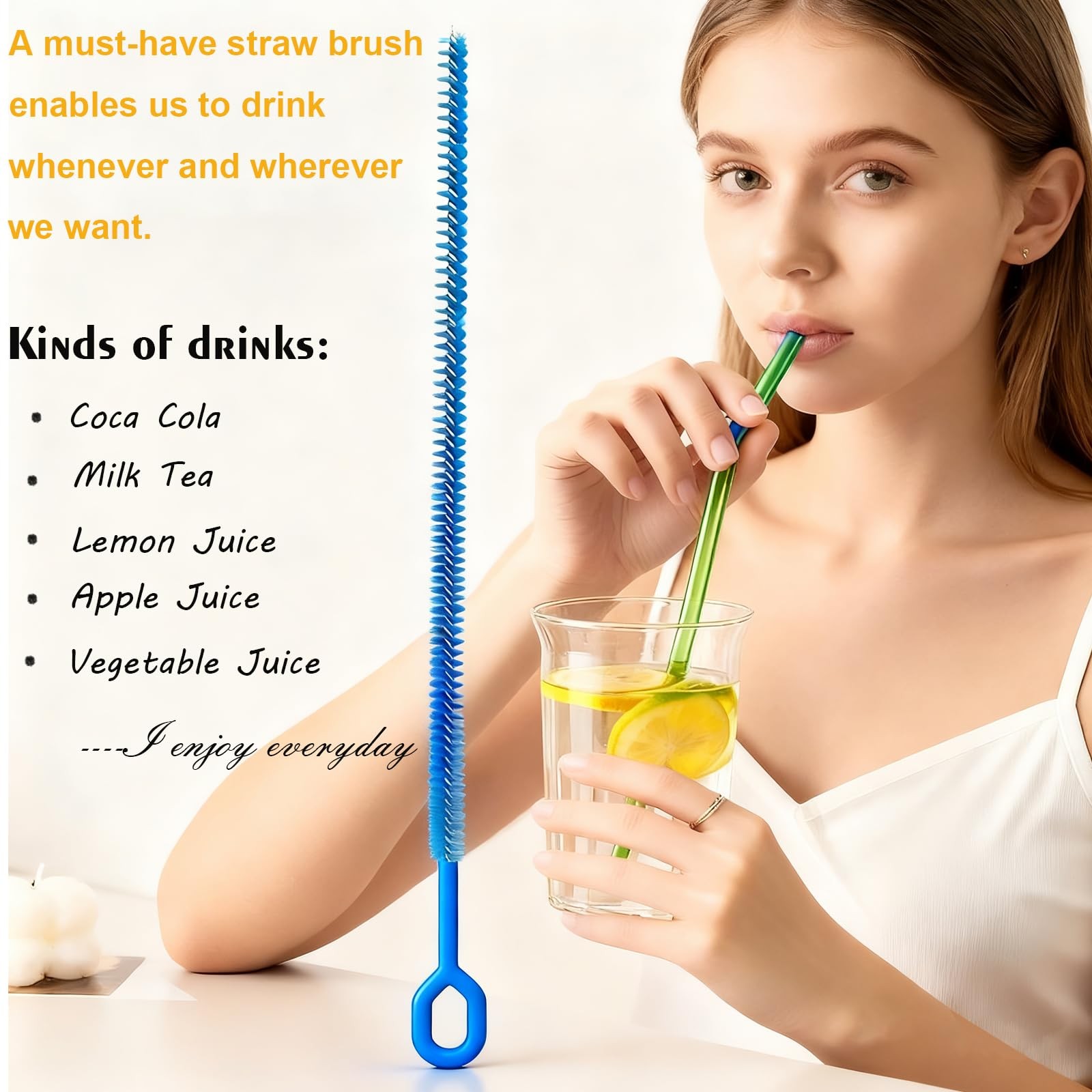 3-Pack Multi-Size 12.6”Long Straw Cleaner Brush for Stanley Cup, Extra Long R…