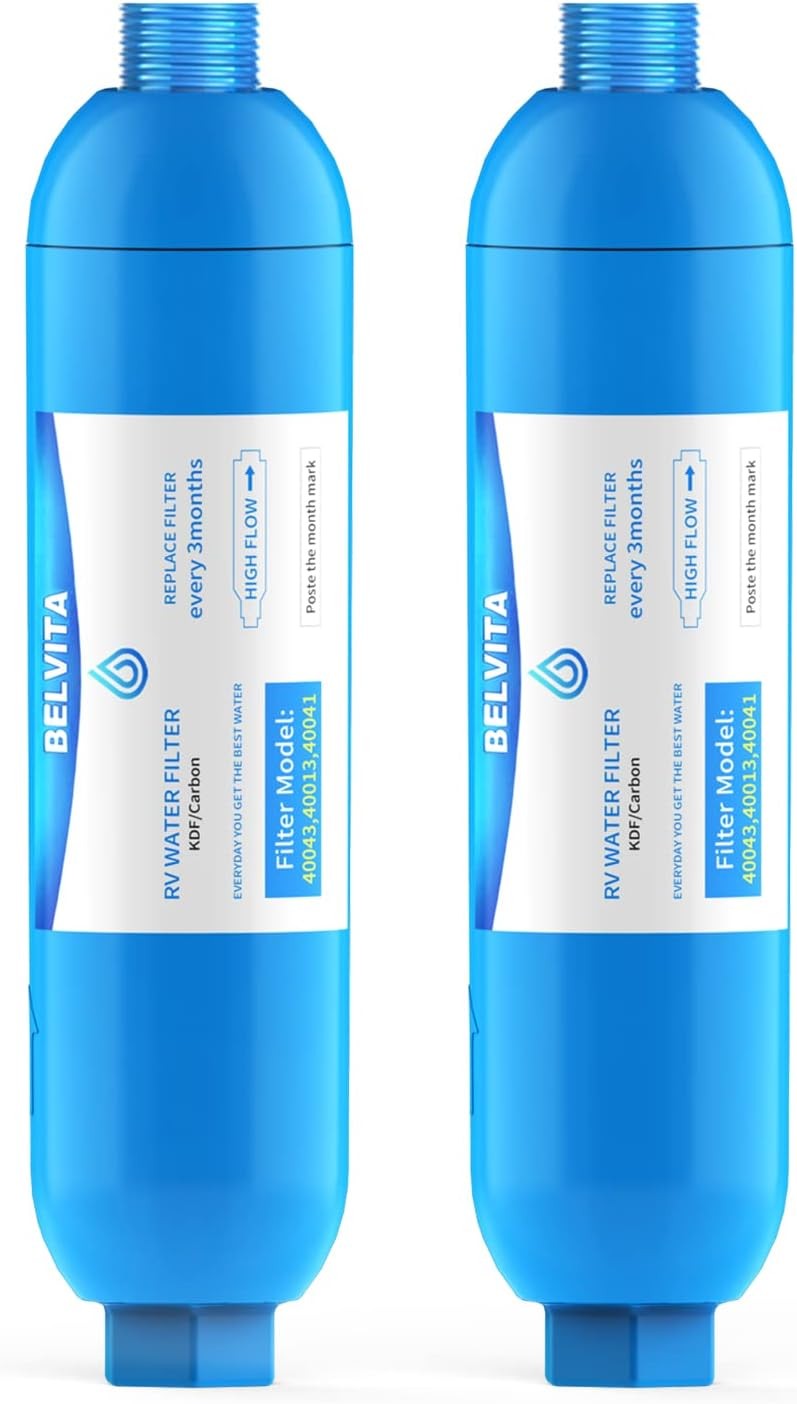 RV Inline Water Filter, Dedicated for RVs and Marines, 2 Pack Dr Color: blue 1