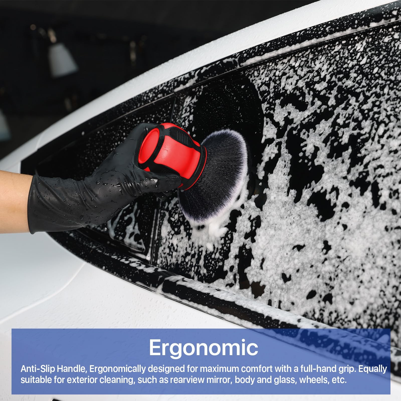 Car Ultra Soft Bristles Detailing Brushes, Curveball XL Synthetic Brushes, In…