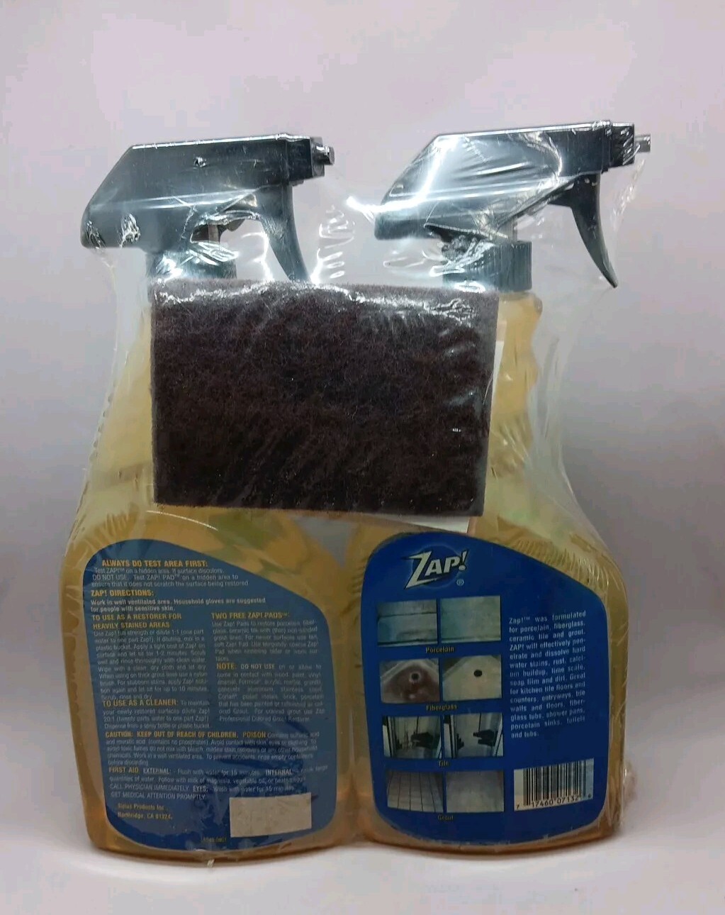ZAP! 32 Fl. Oz. Professional Tile Porcelain Grout Restorer Spray Bottle (2 Pack)