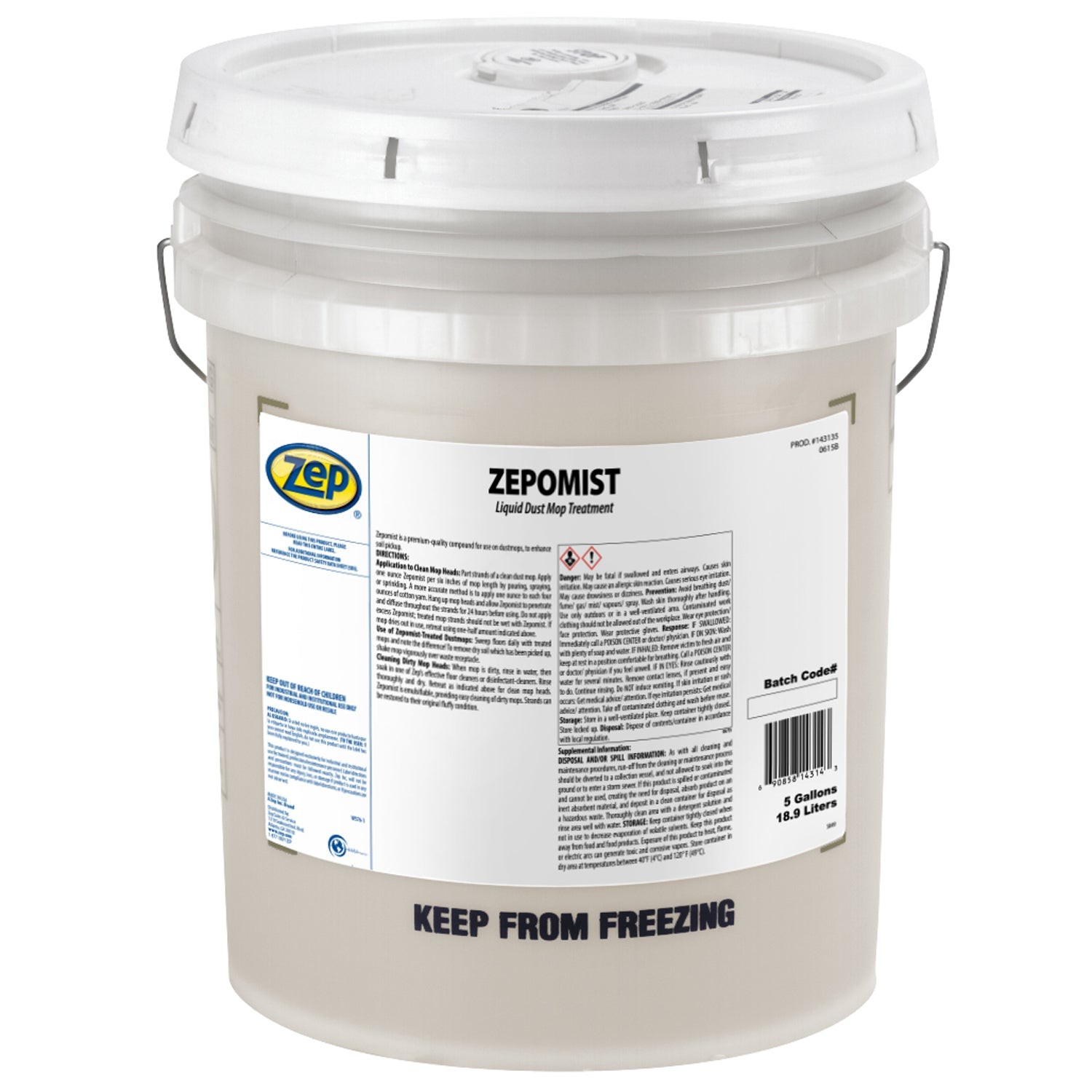 Zep Zep-O-Mist Liquid Dust Mop Treatment – 5 Gal (Each) – 143135 –