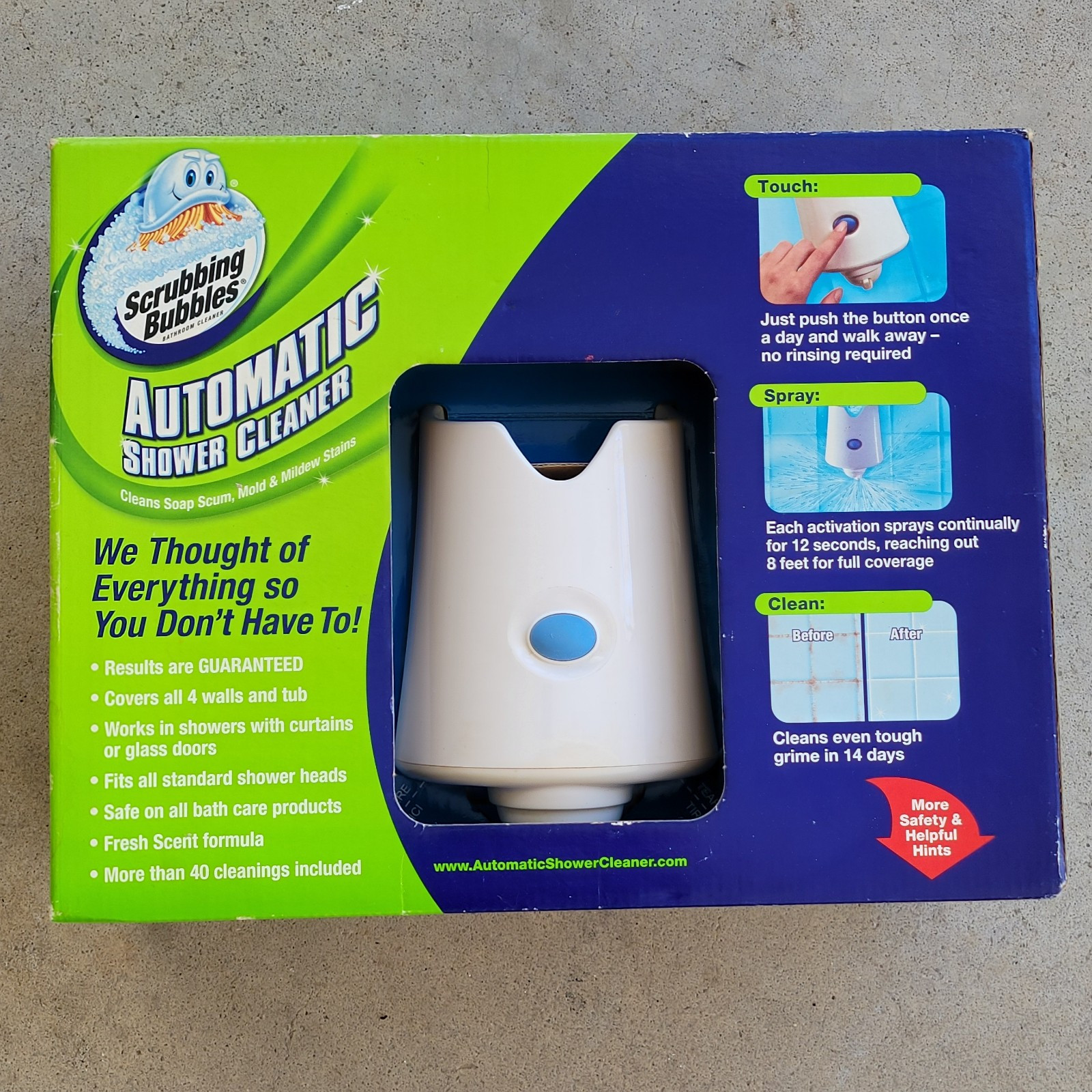 Scrubbing Bubbles Automatic Shower Cleaner Kit 2 Refills 34 Oz Each New
