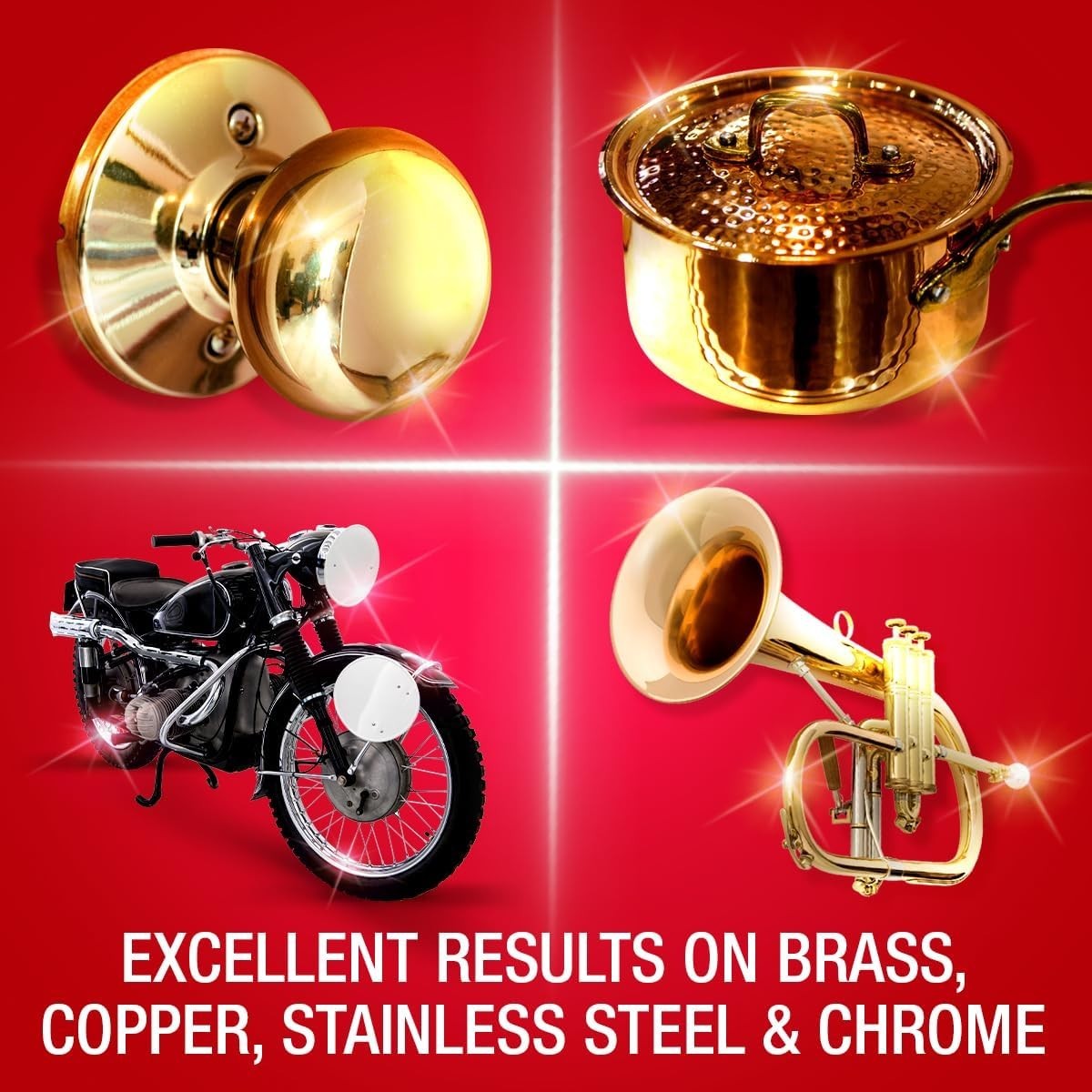 Brasso Metal Polish Wadding for Brass, Copper, Stainless Steel, Chrome, 75g