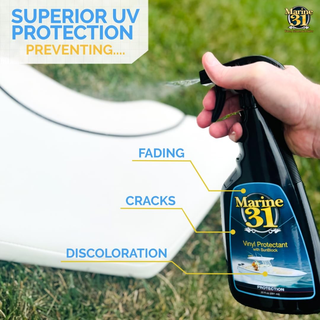 Vinyl Protectant with Sunblock | Prevents Fading & Cracking | Safe for Boats,…