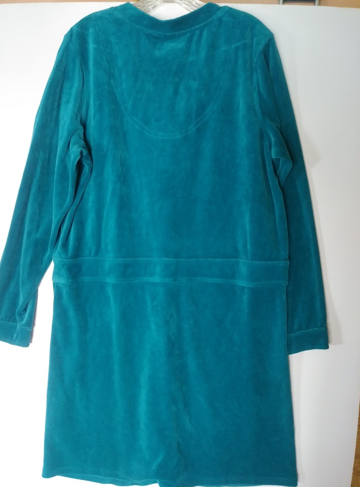 QVC SPORT SAVVY CASUAL PLUSH DRESS DARK GREEN SIZE LARGE NWT COTTON POLY VGC DR