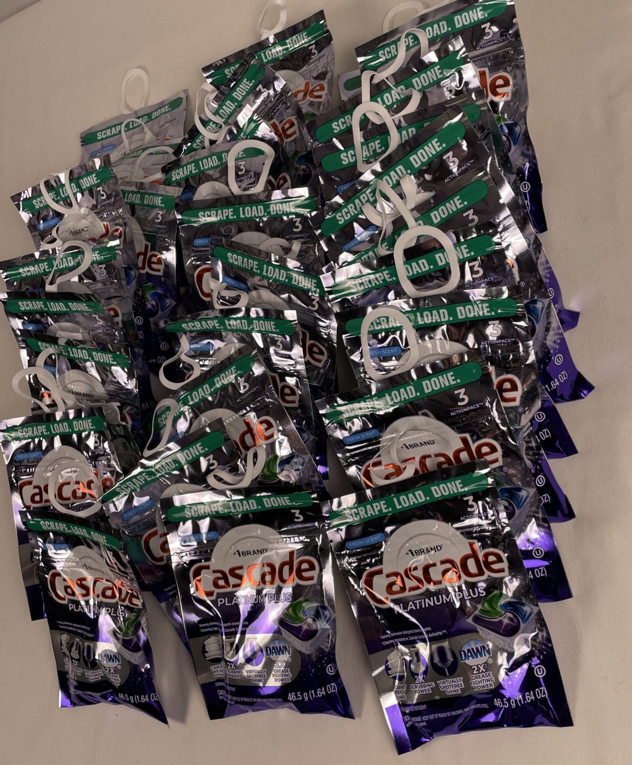 Cascade Platinum Plus Dishwasher Pods Fresh Scent Bulk Lot 90 Count (30x 3-Pk)