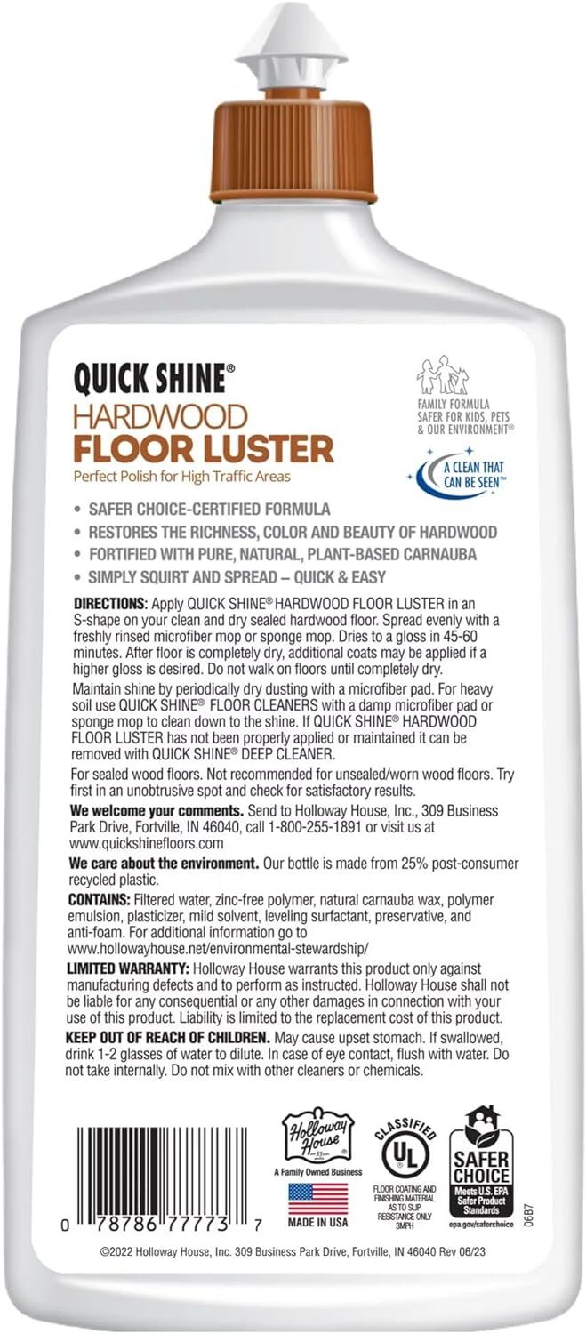 Holloway House 77773 Quick Shine 27 oz Hardwood Floor Polish / Finish / Luster