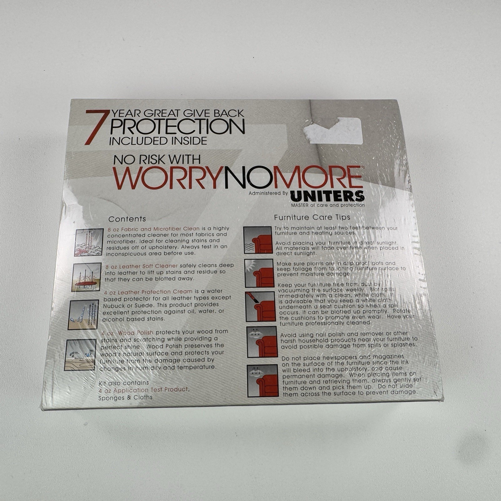 Worry No More – Wood, Leather, Fabric Furniture Protection Kit by Uniters NEW