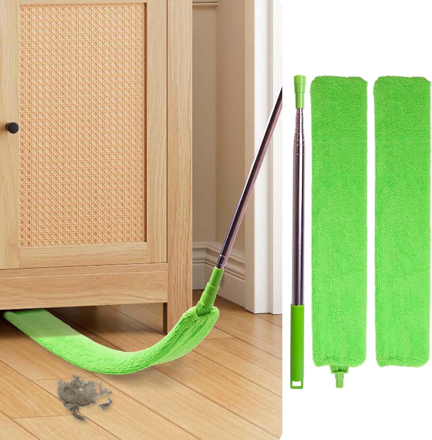 Retractable Gap Dust Cleaner Under Appliance Cleaning Tool Flat Duster For Under