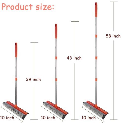 Window Squeegee Cleaner Tool Extension Pole 58″ Telescopic Washing Equipment
