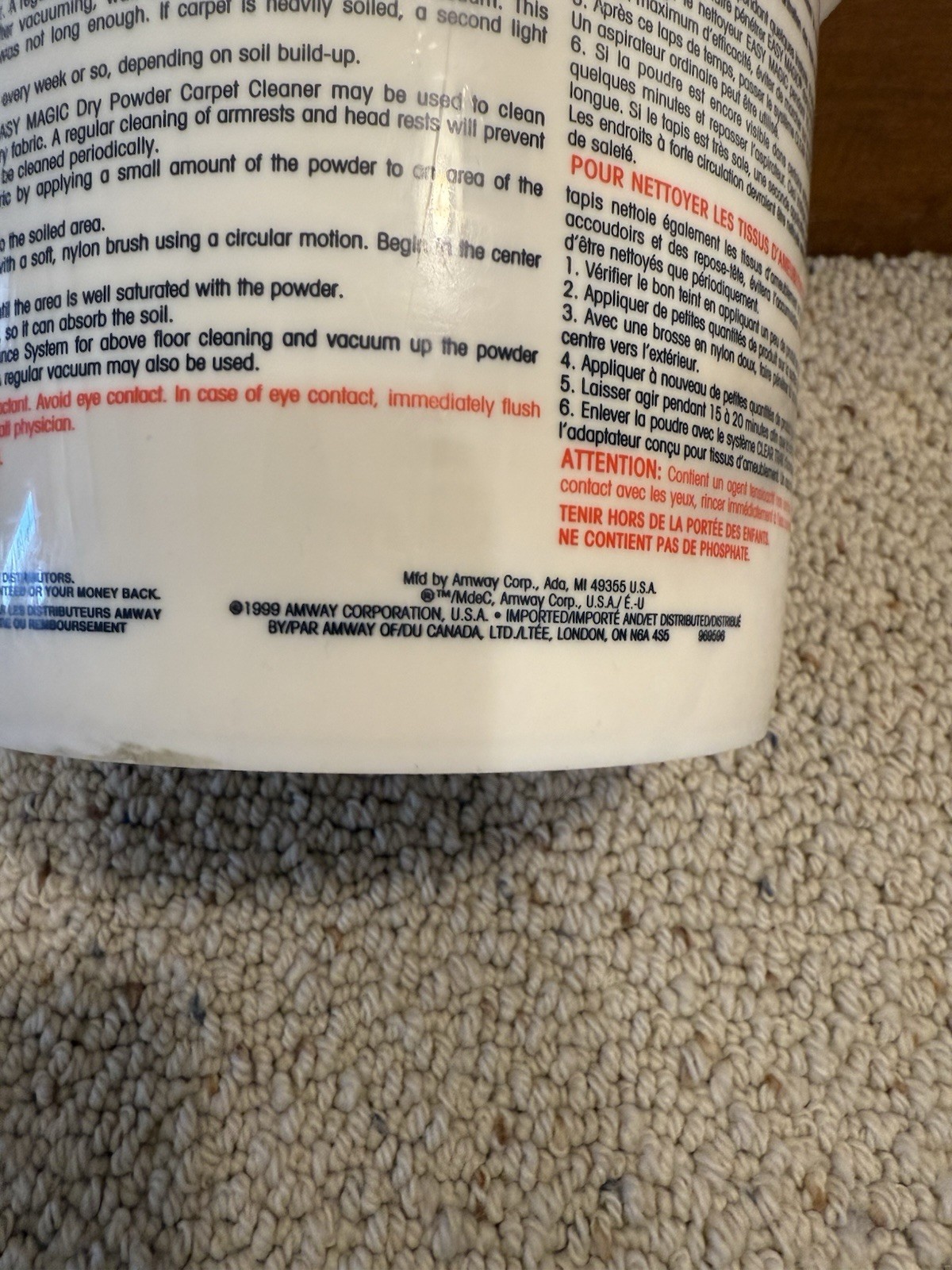 Vintage Amway EASY MAGIC Dry Powder Carpet Cleaner 4 LBS ~ 1999 ~ RARE ~ NOS
