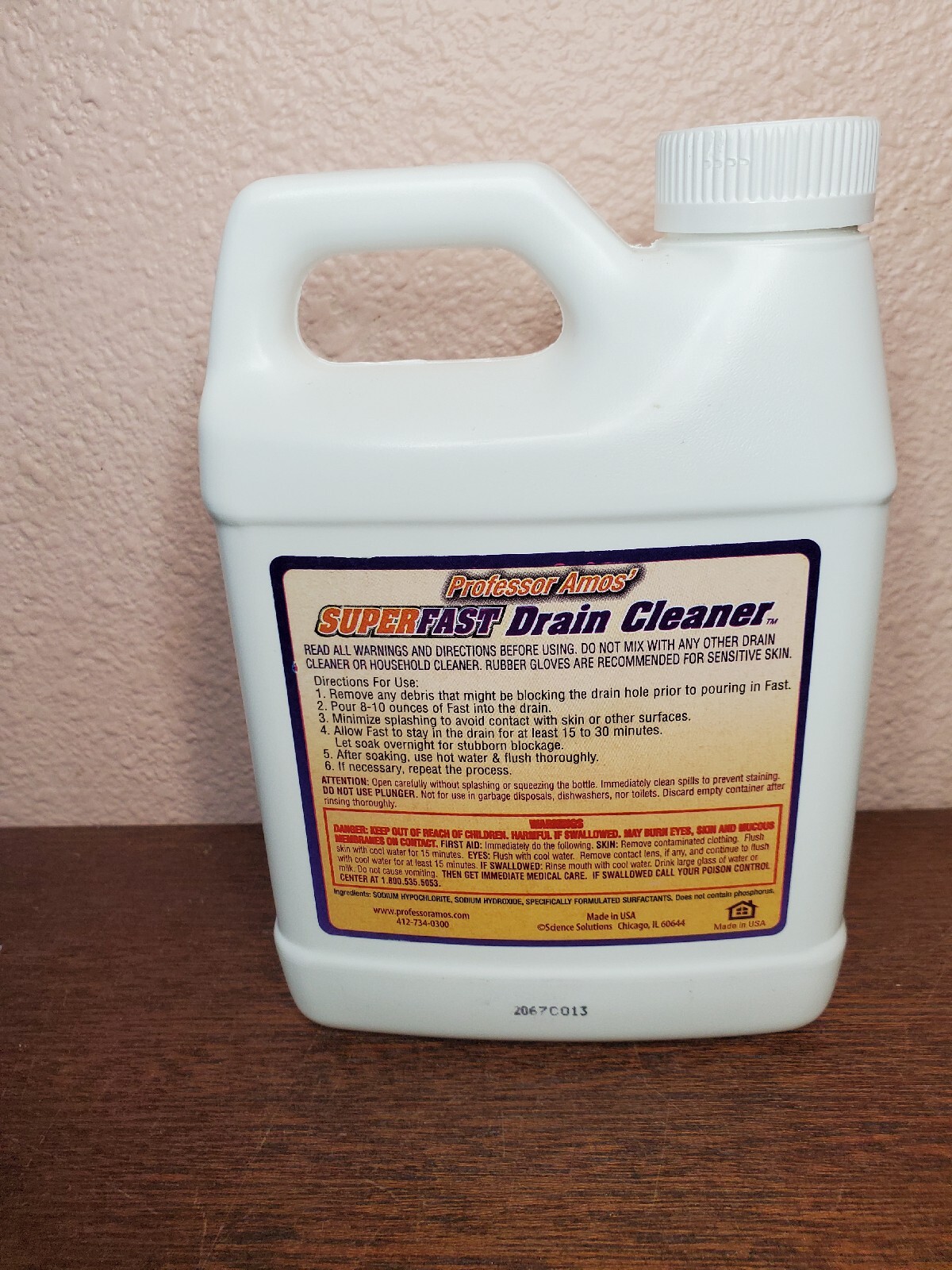 Professor Amos Super Fast Drain Cleaner Accelerated 32 fl Oz-NEW FACTORY SEALED!