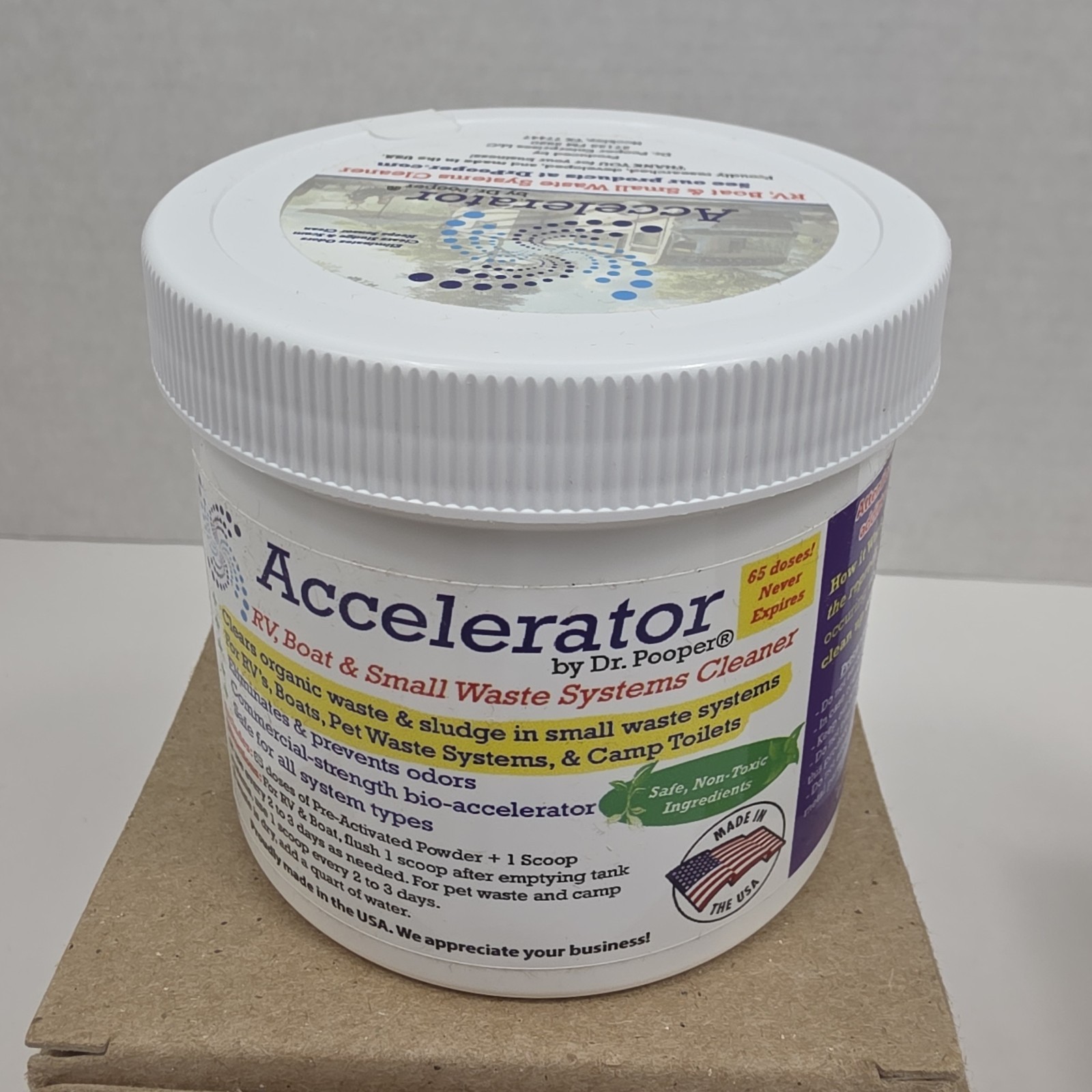Accelerator By Dr. Pooper – RV Boat Small Waste Systems Cleaner Powder – 3 Pack!