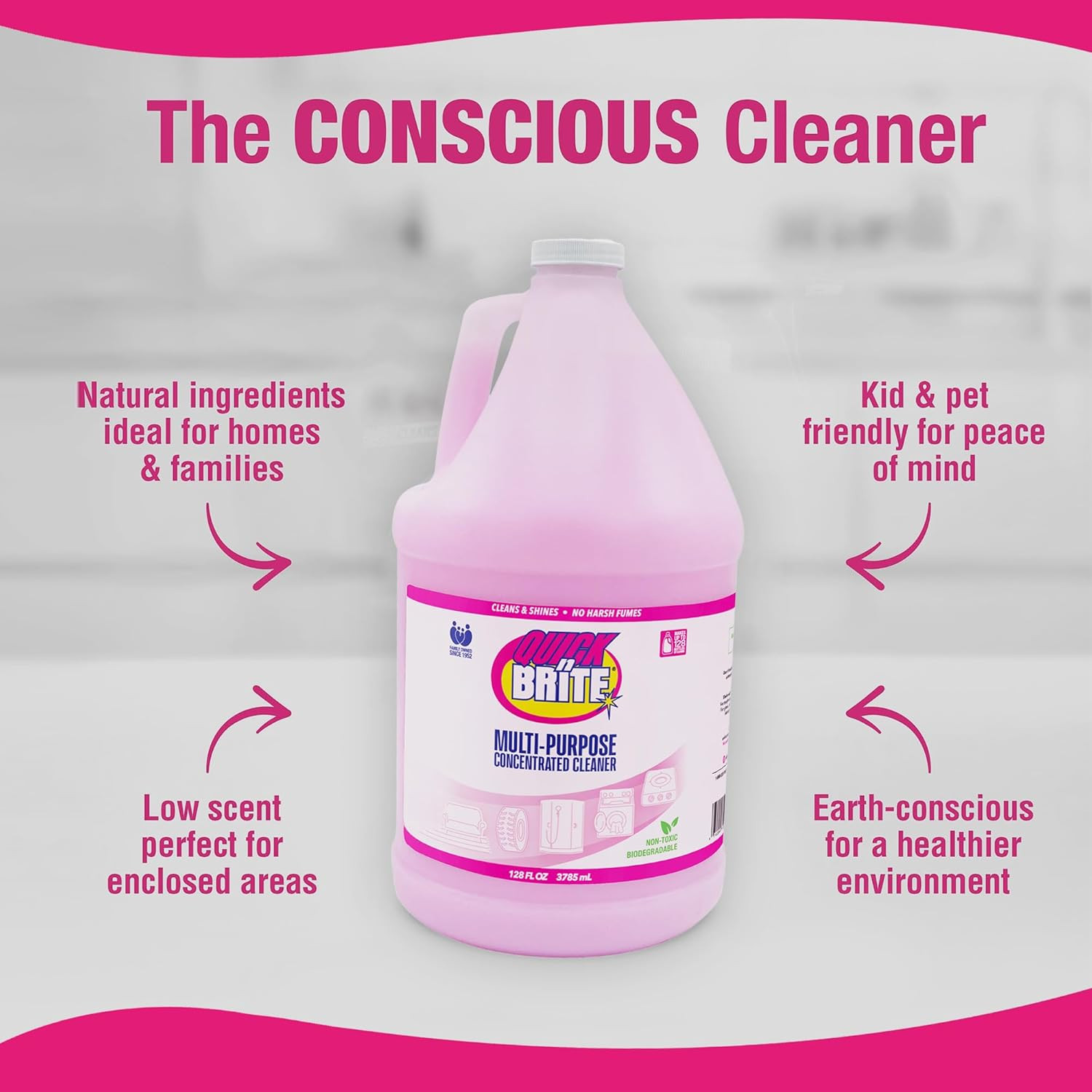 Liquid Cleaner, True All Purpose Cleaner, 128 Oz Cleaning Concentrate