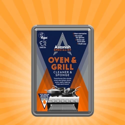Oven and Grill Cleaner Paste with Sponge Orange Oil 250g Powerful Degreaser Non
