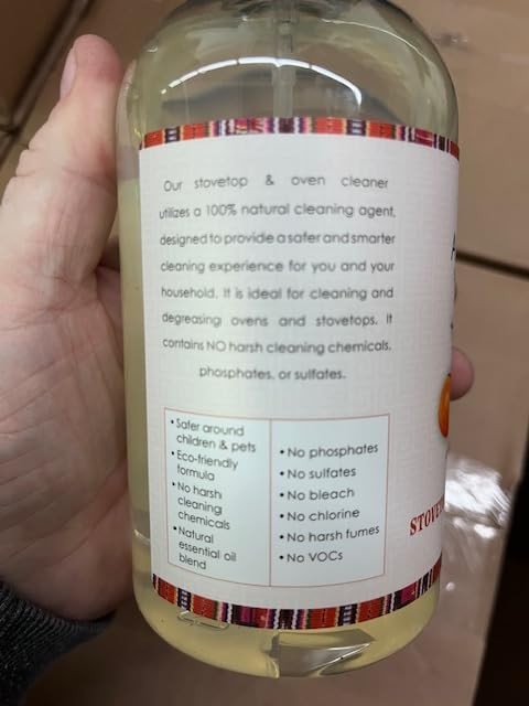Natural Clean Stovetop & Oven Cleaner, 100% Natural, No Harsh Chemicals, 16 f…