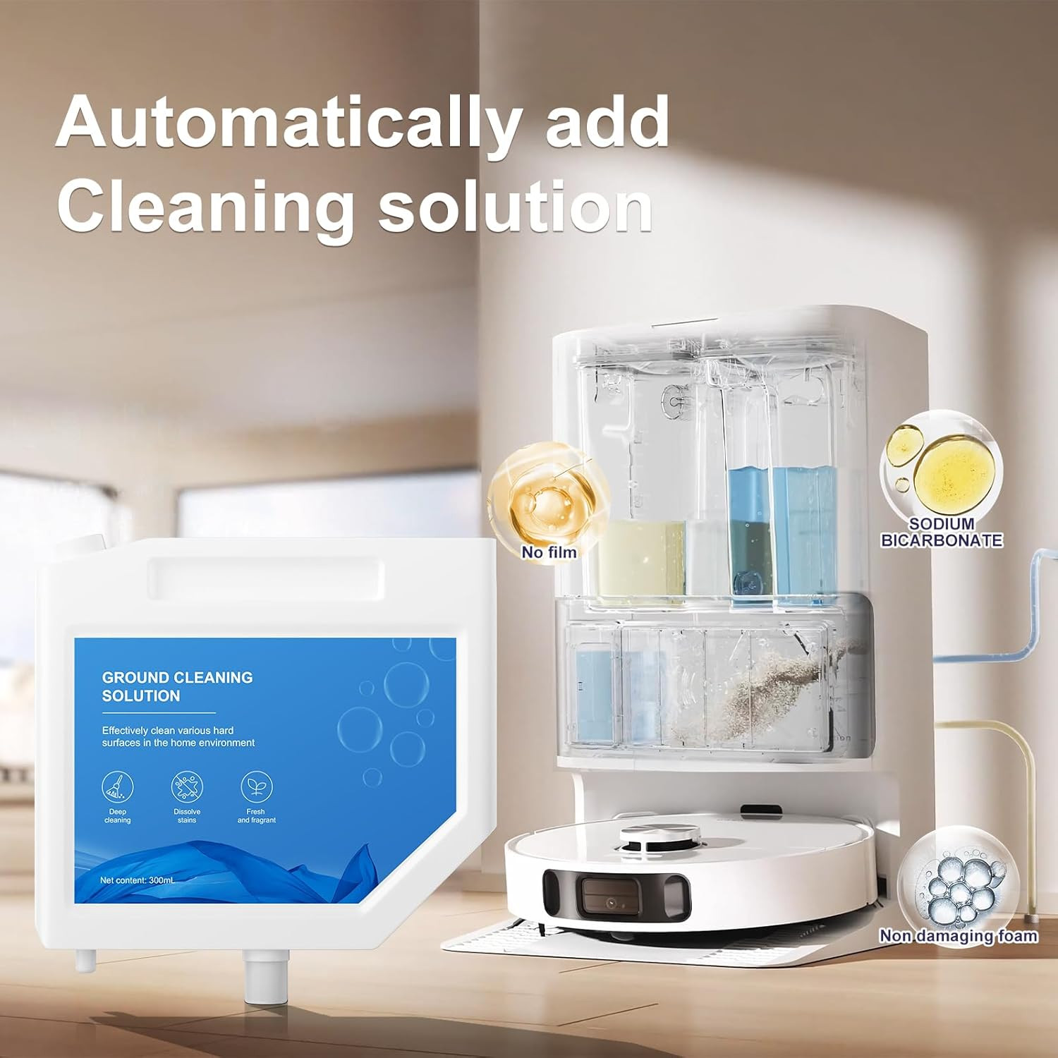 Floor Cleaning Solution Compatible with Dreame Cleaning Solution, Multi-Surface