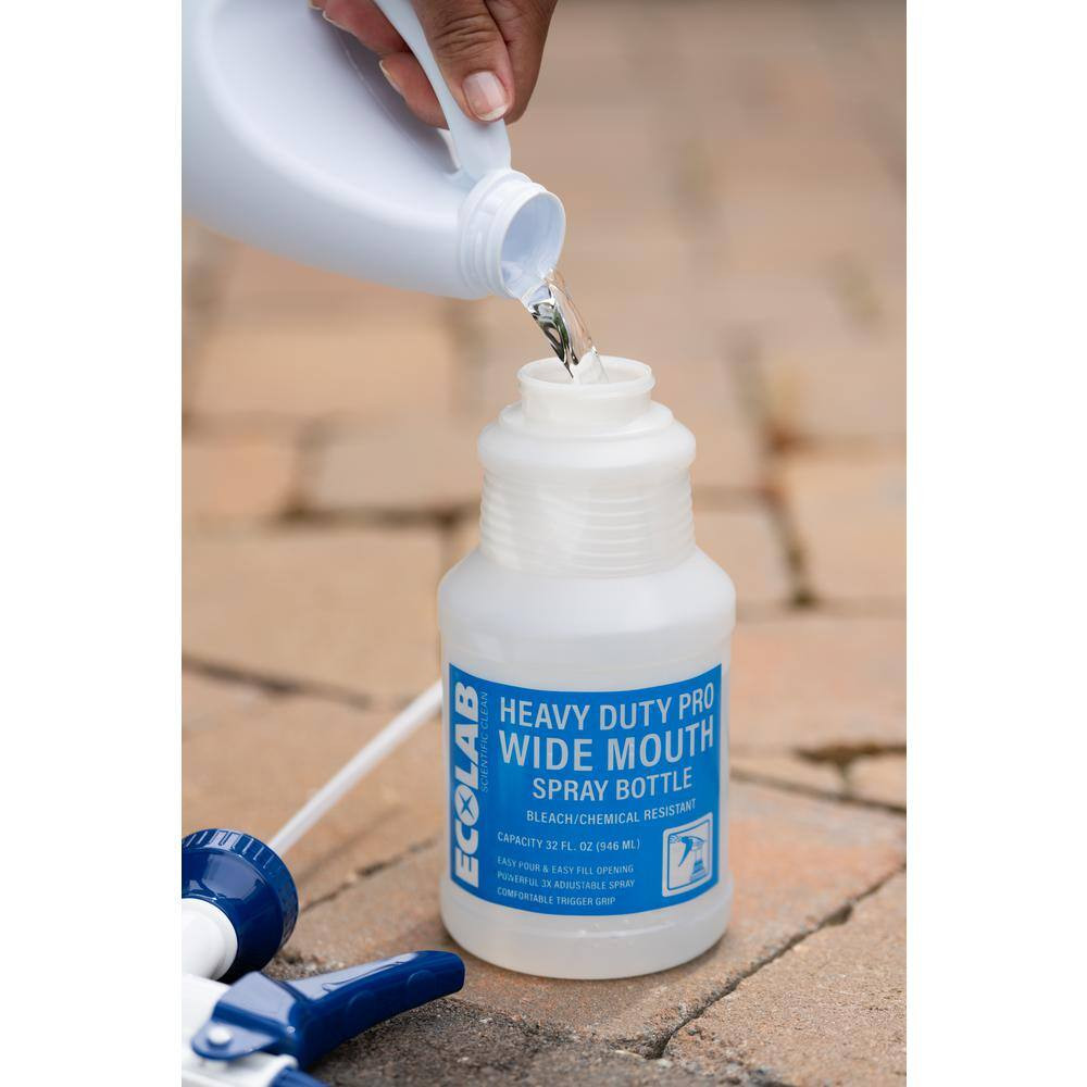 32 Oz. Heavy-Duty Pro Wide Mouth Bleach Resistant Spray Bottle (4-Pack)