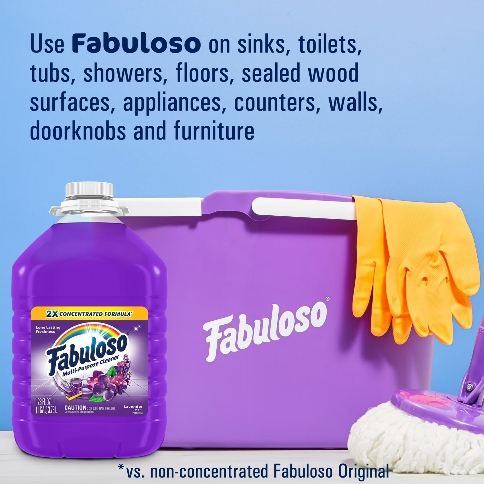 Fabuloso 2X Concentrat Multi-Surface All-Purpose Cleaner | Lavender 128 fl oz
