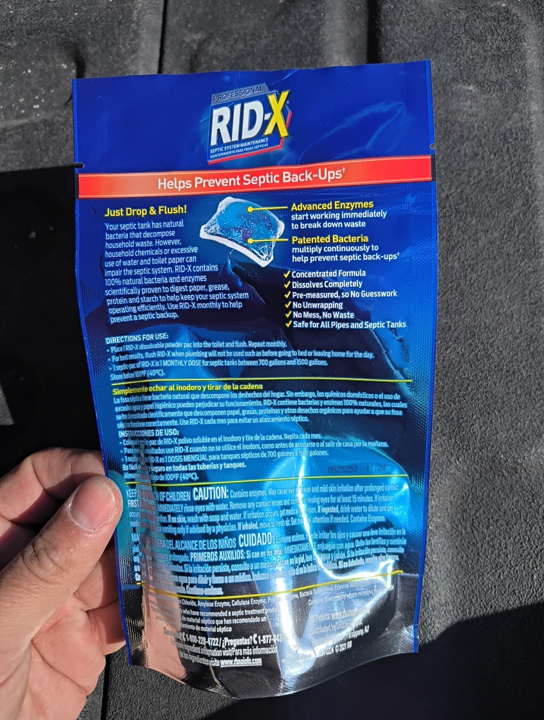 Rid X Septic System Treatment 3 Month Supply Dual Action Septi Pacs 3.2 oz