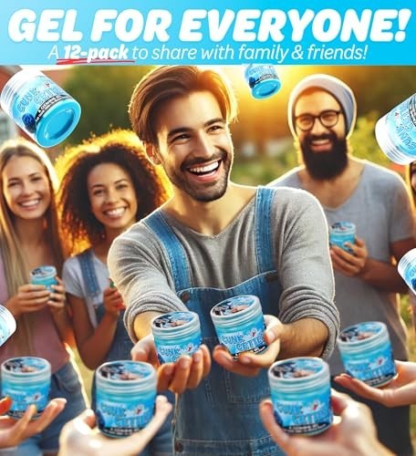 12 Pack Cleaning Gel for Hard-to-Reach Areas, Dust & Crumb Remover for Home & Au