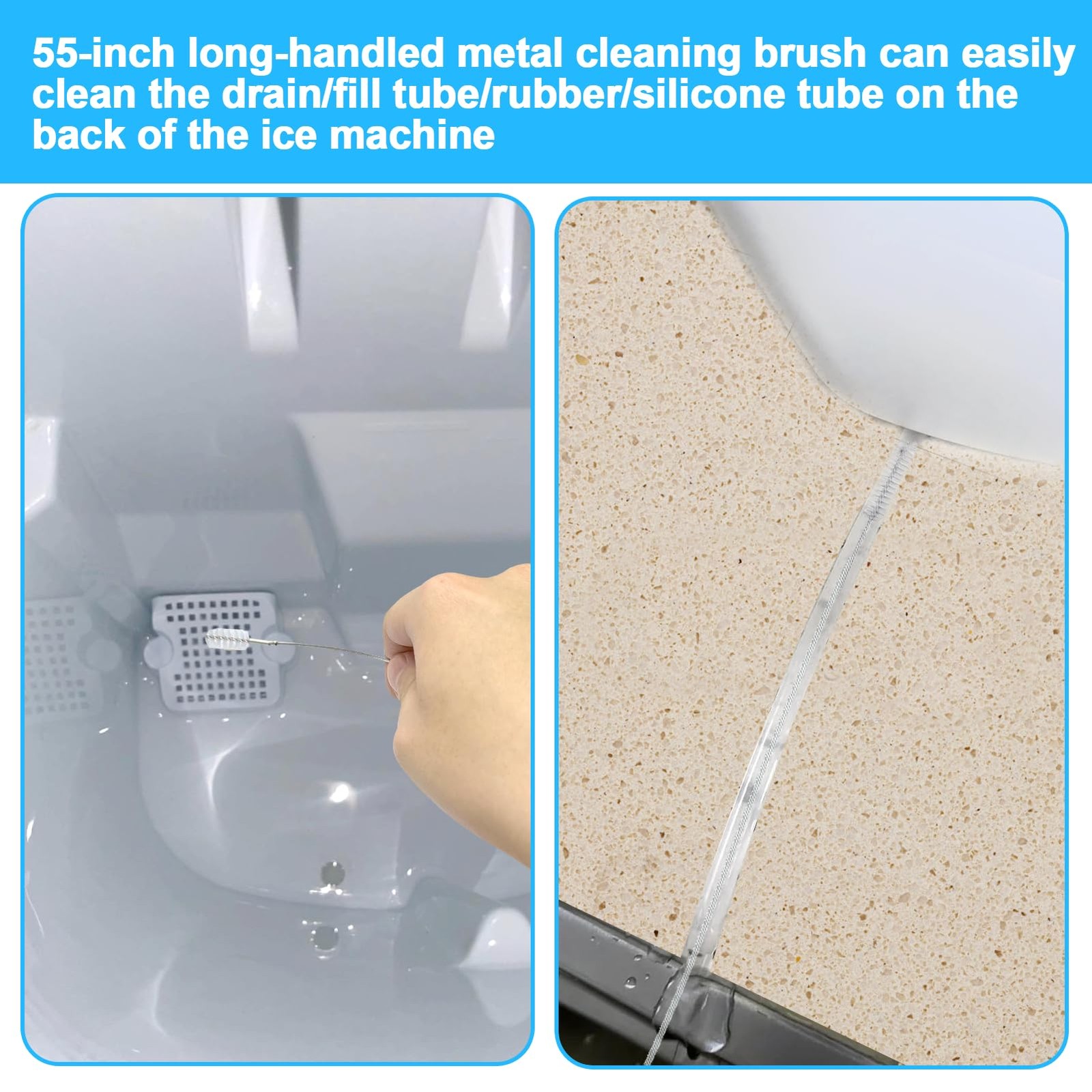Ice Machine Cleaning Brush Kitice Maker Cleaner Tools Set2 Pcs Extra Long Pipe D