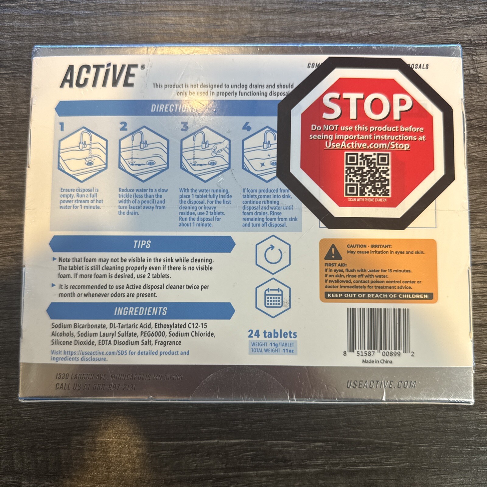 Active DISPOSAL Cleaner & Deodorizer 24 Tablets