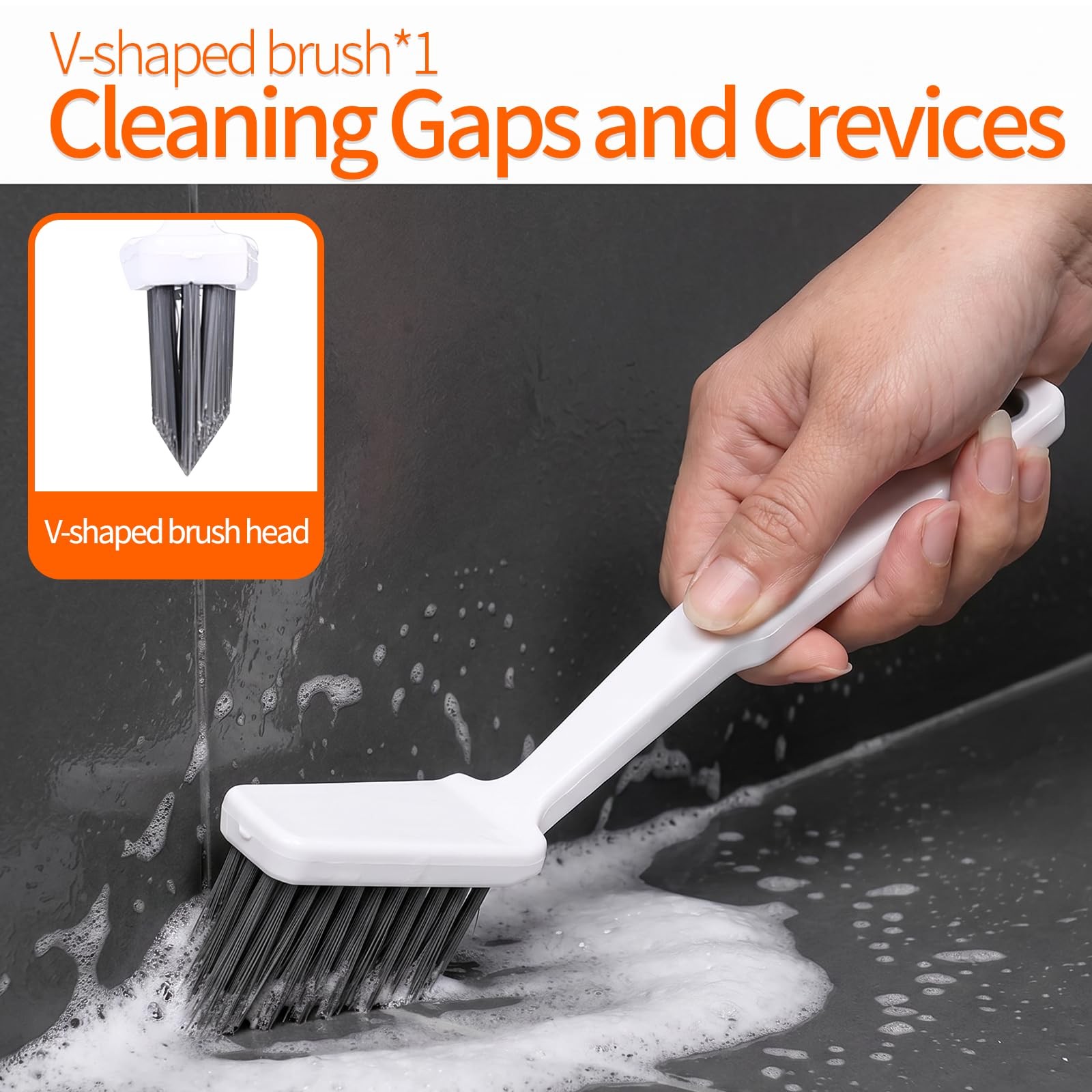 13PCS Window Sill Cleaner Tools – Deep Clean Crevice Cleaning Brush for Windo…