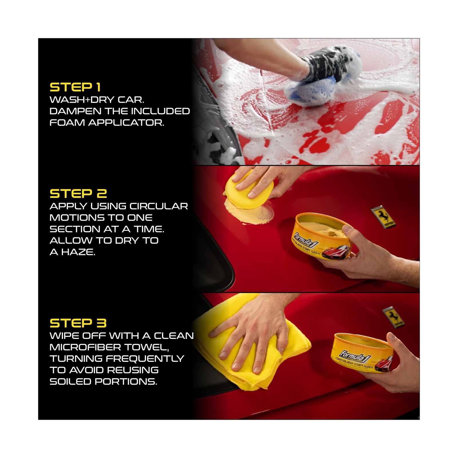 Formula 1 Carnauba Car Wax Paste – High-Gloss Shine – Polish for Car Detailin…