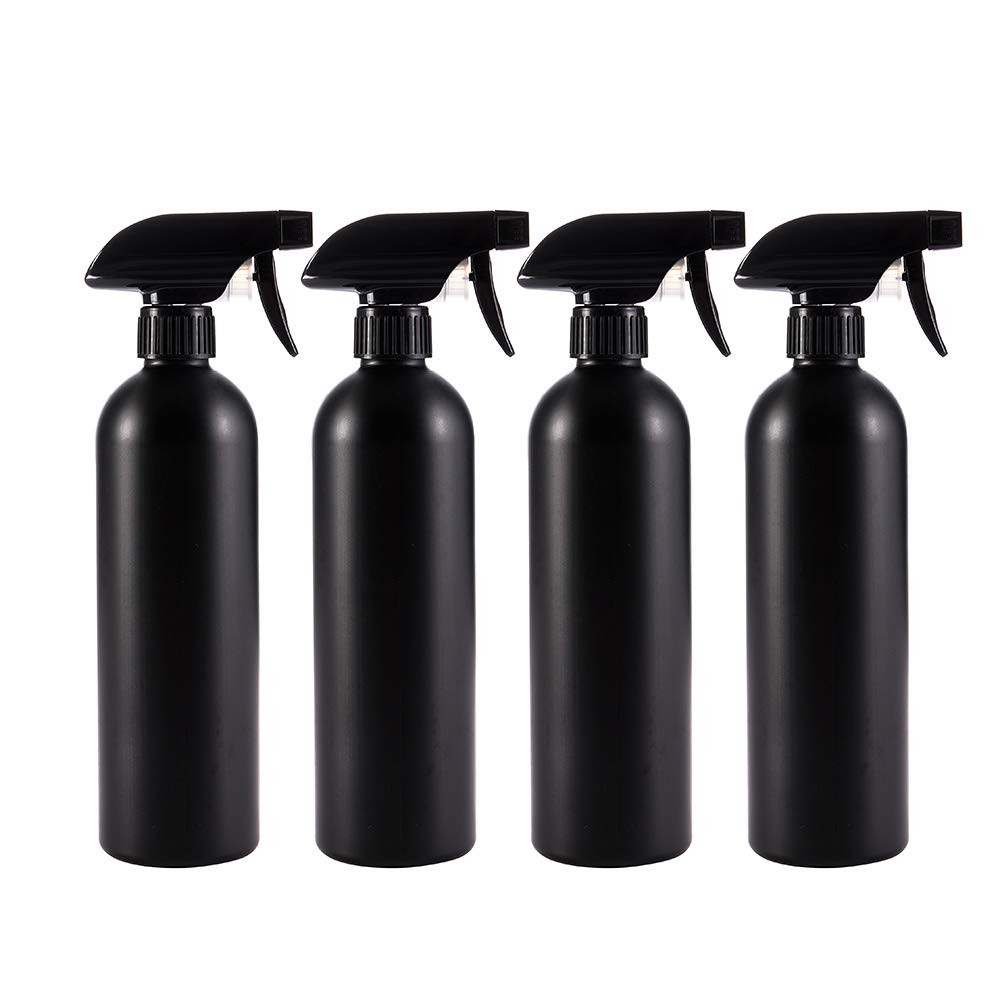 Cindy’S Tape Plastic Spray Bottles Black for Cleaning Solutions 16 Oz (Pack of 4